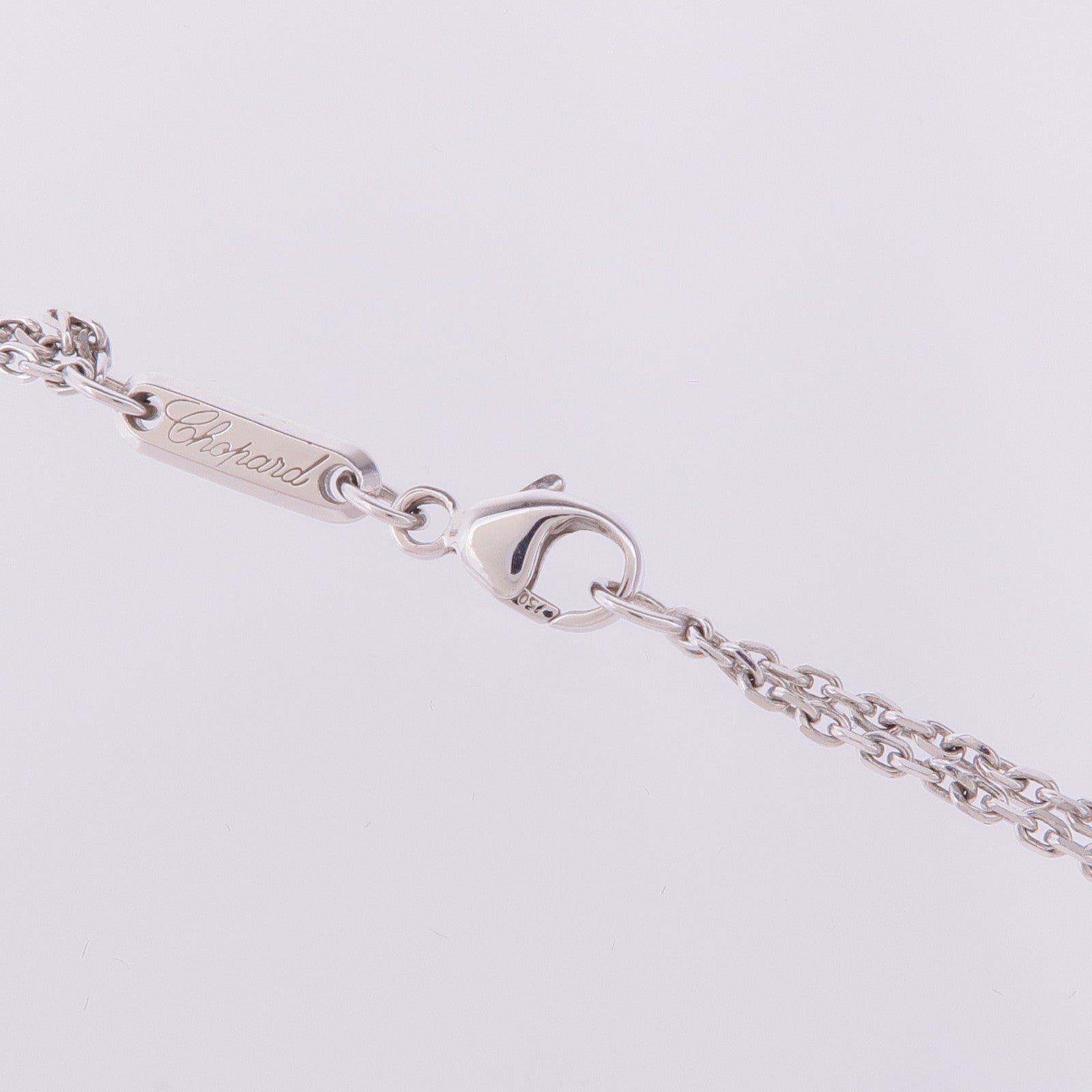 Chopard 18K玫瑰金/白金Happy Diamonds Necklace鑽石項鍊
