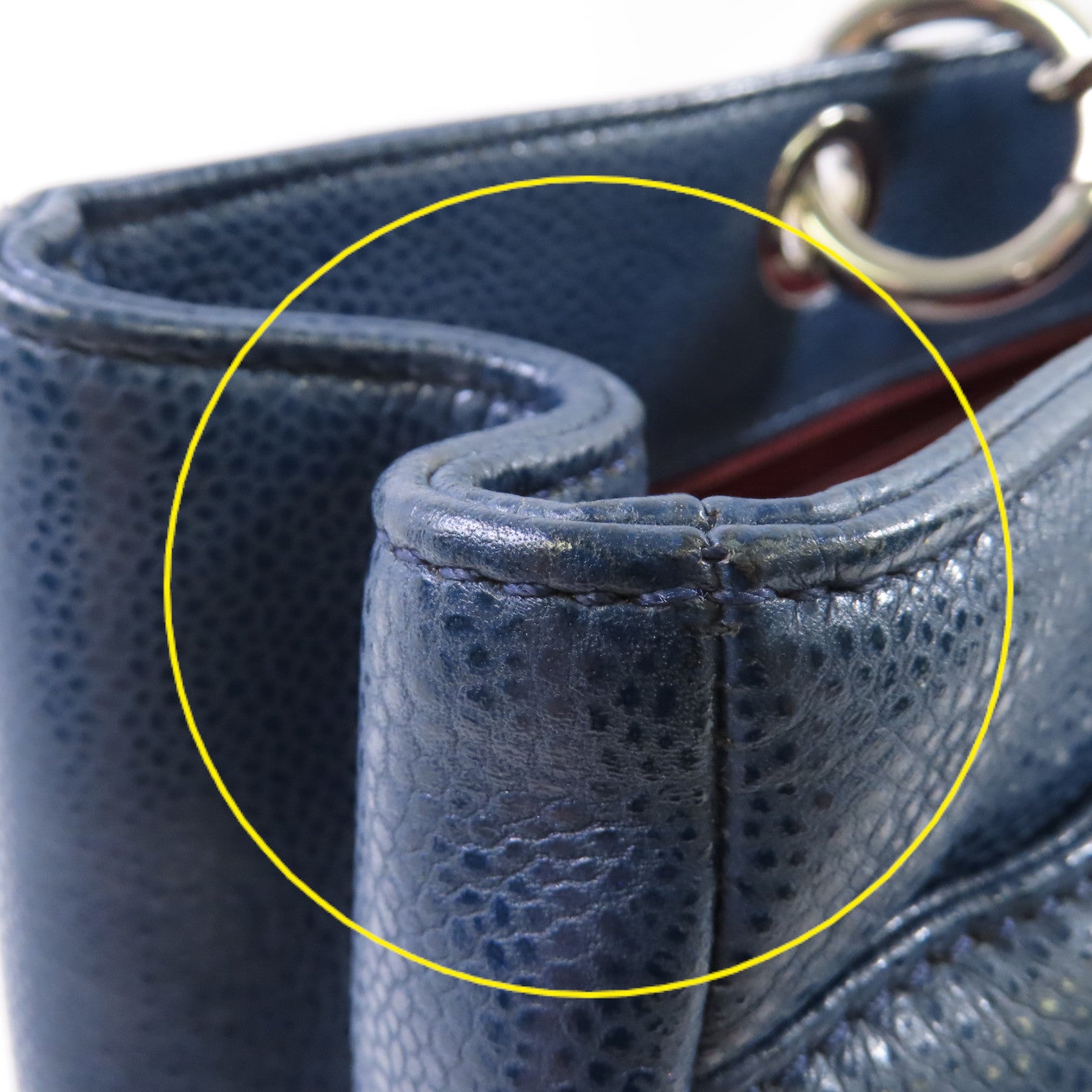 CHANEL 【激減優惠】菱格牛皮皮革Chain Shoulder Bag銀扣鏈帶肩背袋寶藍色