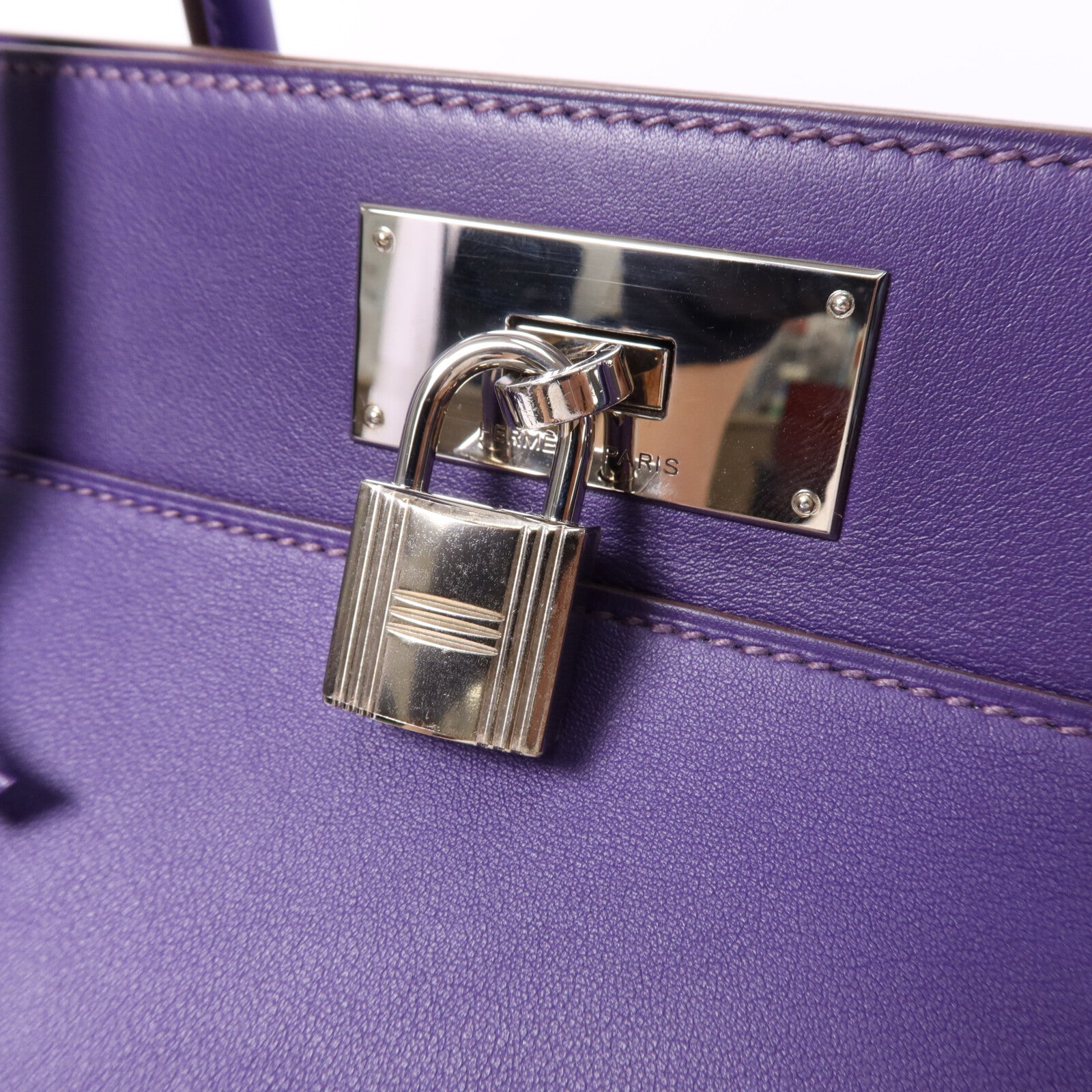 HERMES Swift皮革Tool Box 26銀扣肩背袋Anemone