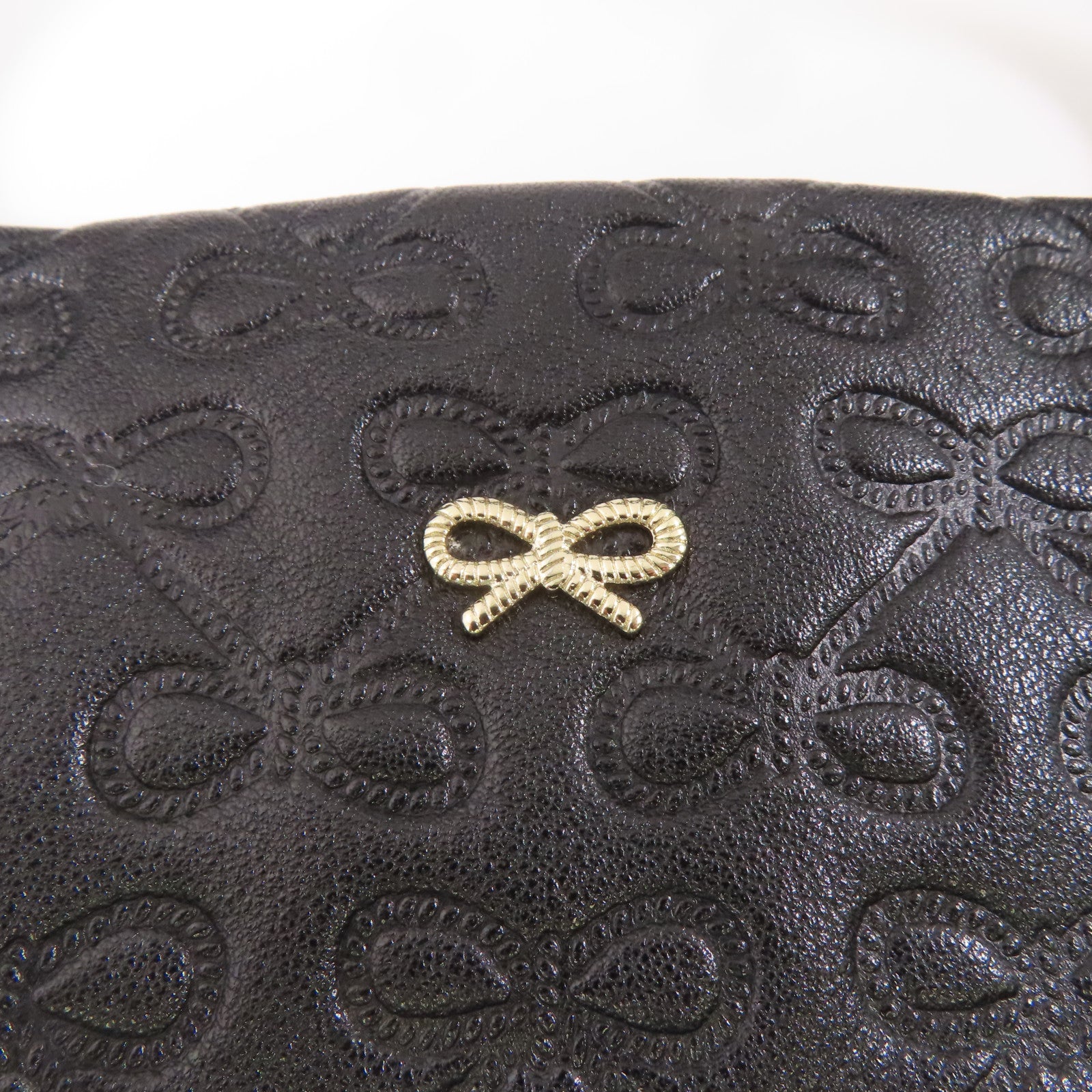 ANYA HINDMARCH 牛皮皮革Hand Bag手挽肩背兩用袋黑色