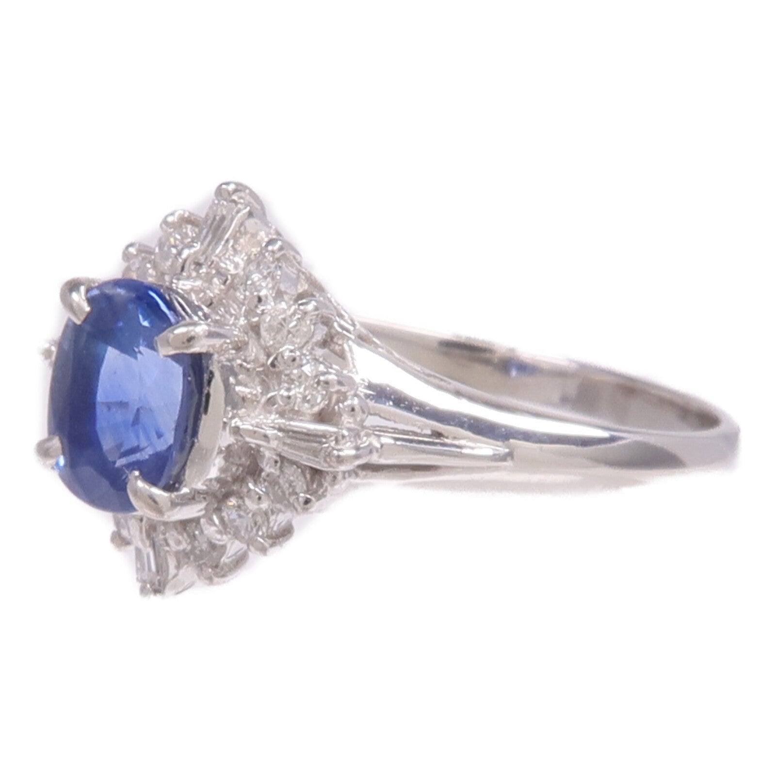 JEWELRY PT900鉑金Crystal Diamond Ring水晶/鑽石戒指US#7