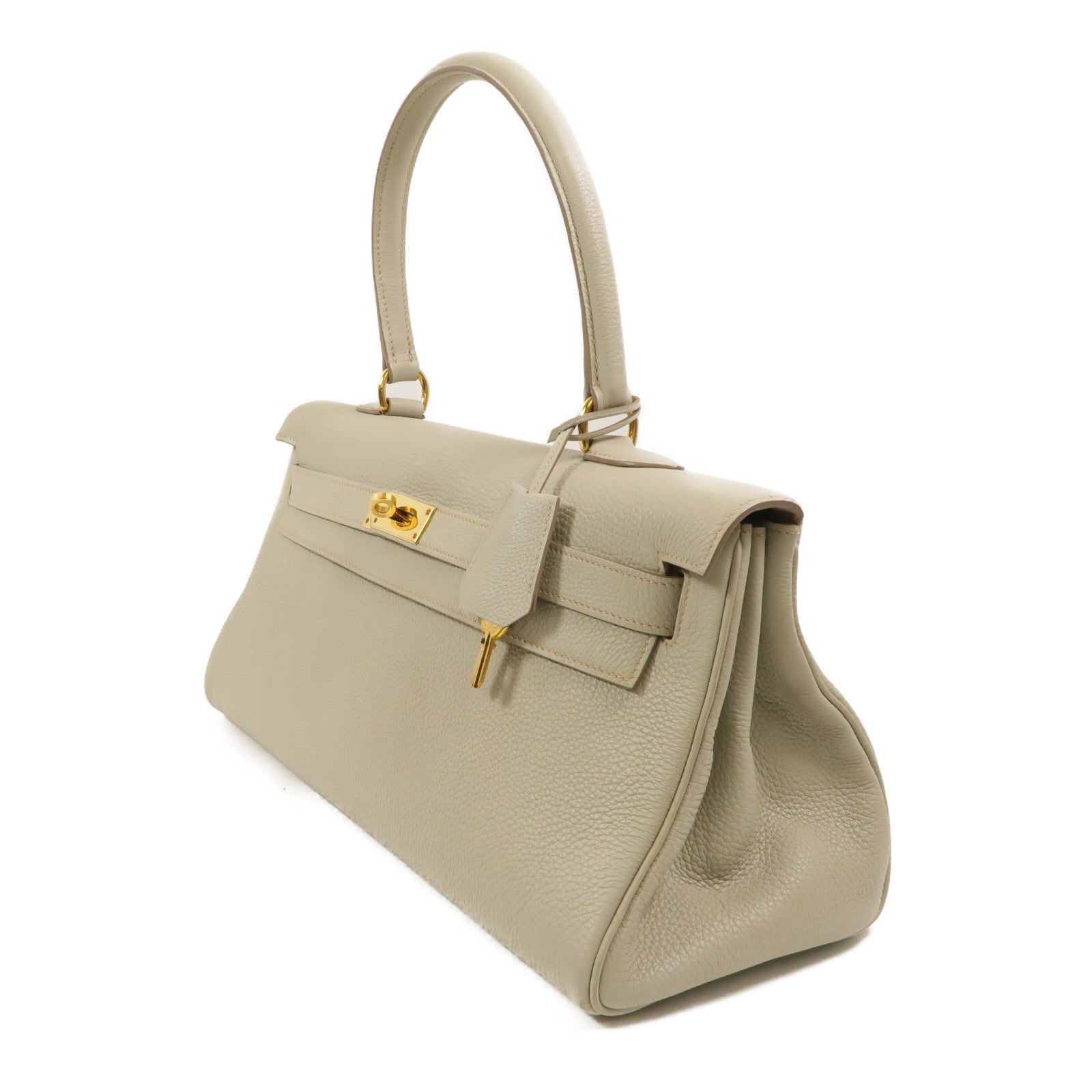 HERMES Togo皮革Shoulder Kelly肩背袋Gris Perle