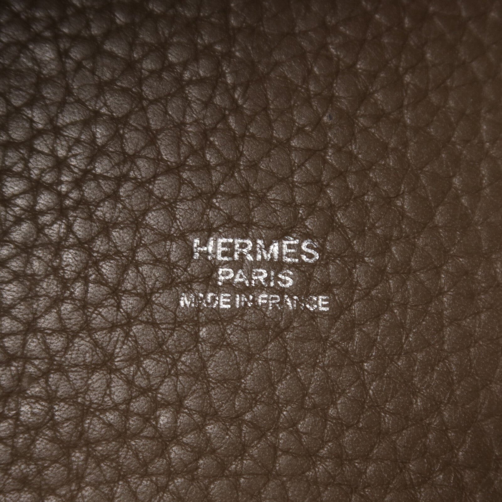 HERMES Clemence皮革Picotin PM手挽袋Etoupe