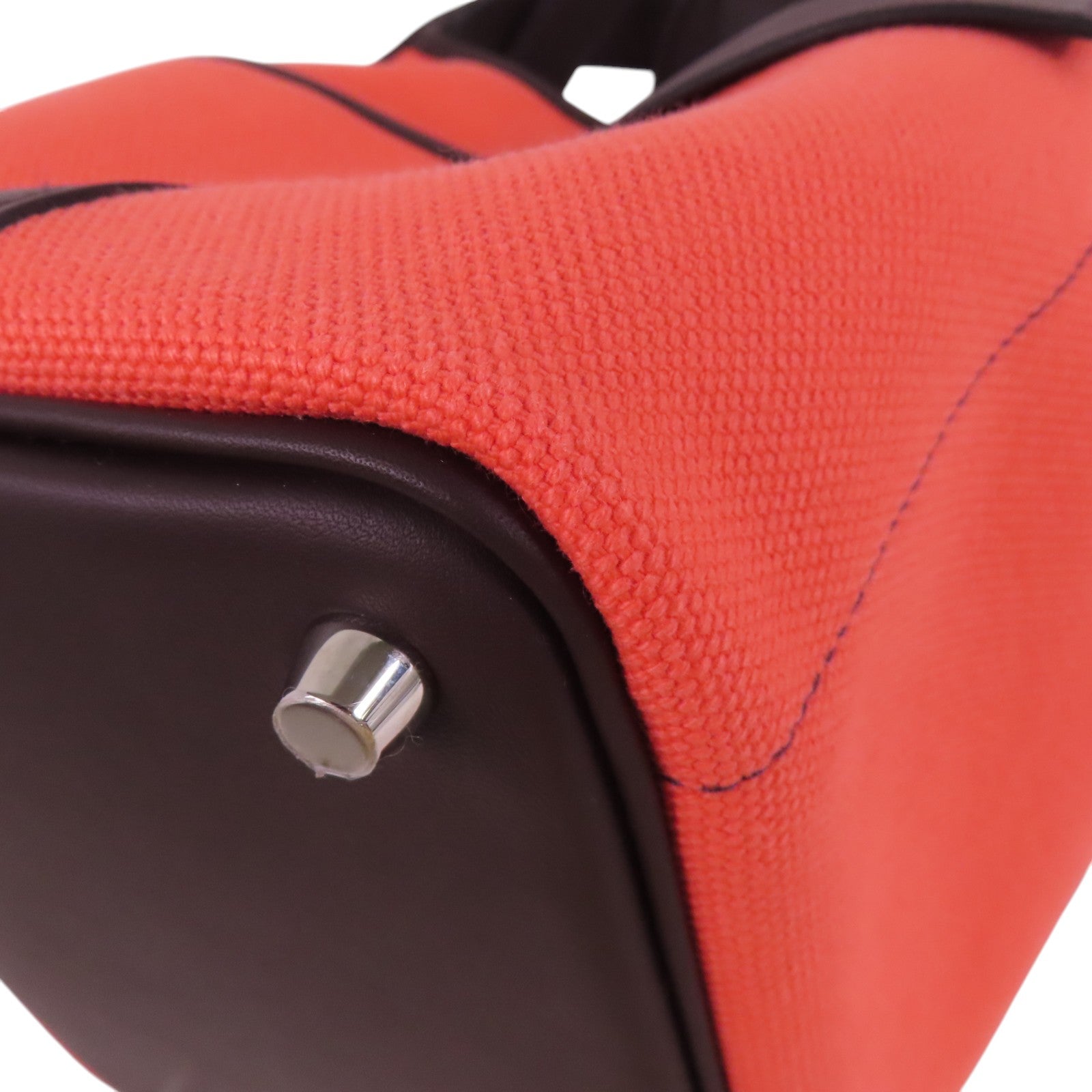 HERMES 帆布Picotin Cargo PM銀扣手挽袋