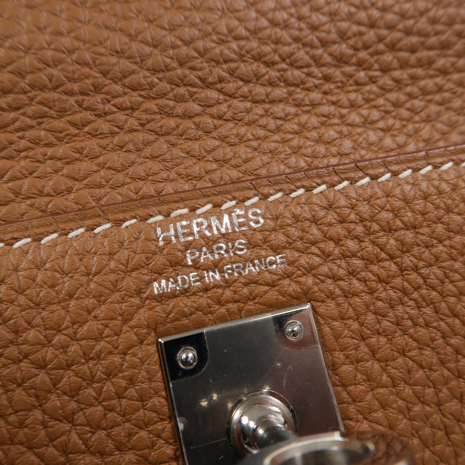 HERMES Togo皮革Kelly 25手挽肩背兩用袋Gold