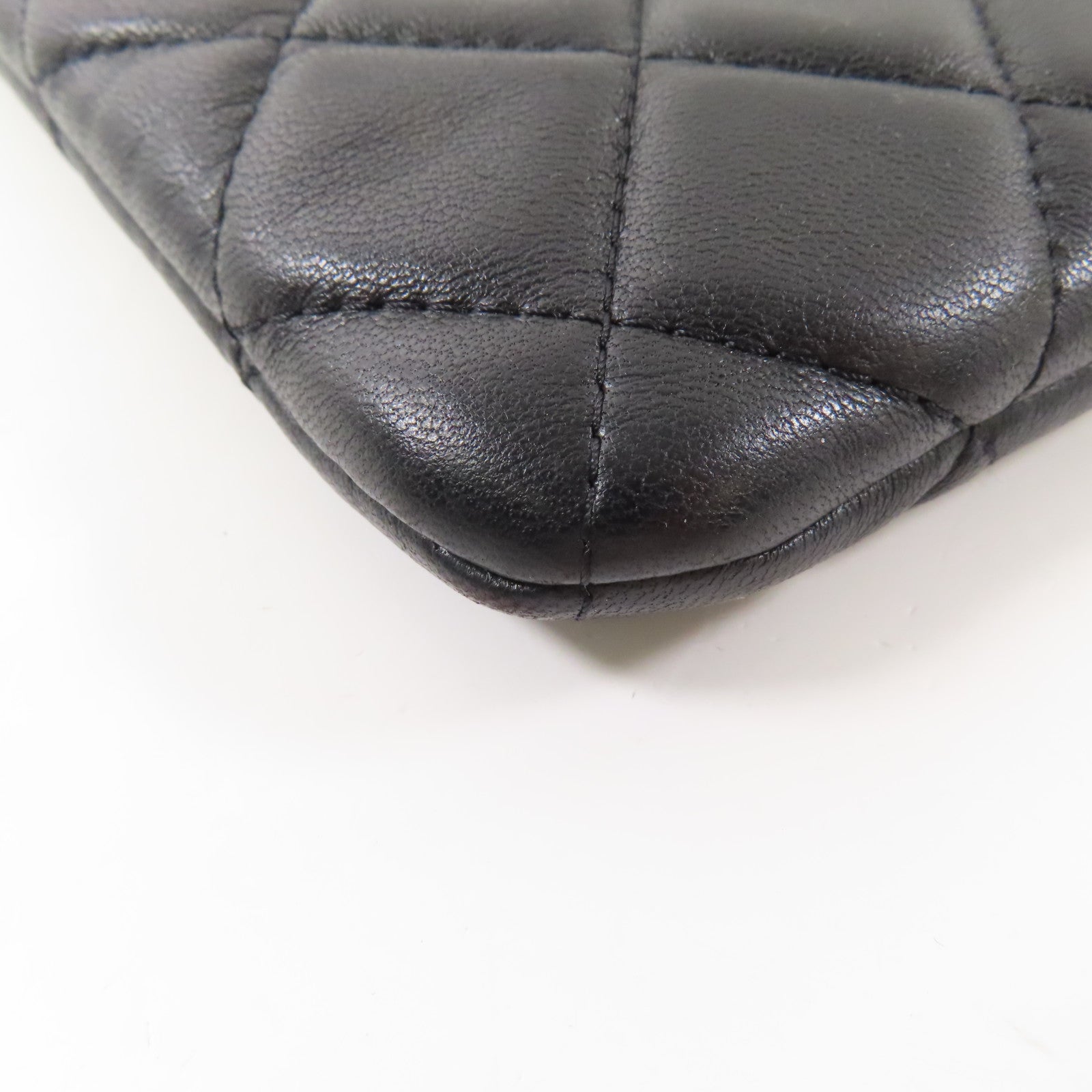 CHANEL 羊皮皮革Clutch銀扣手拿包