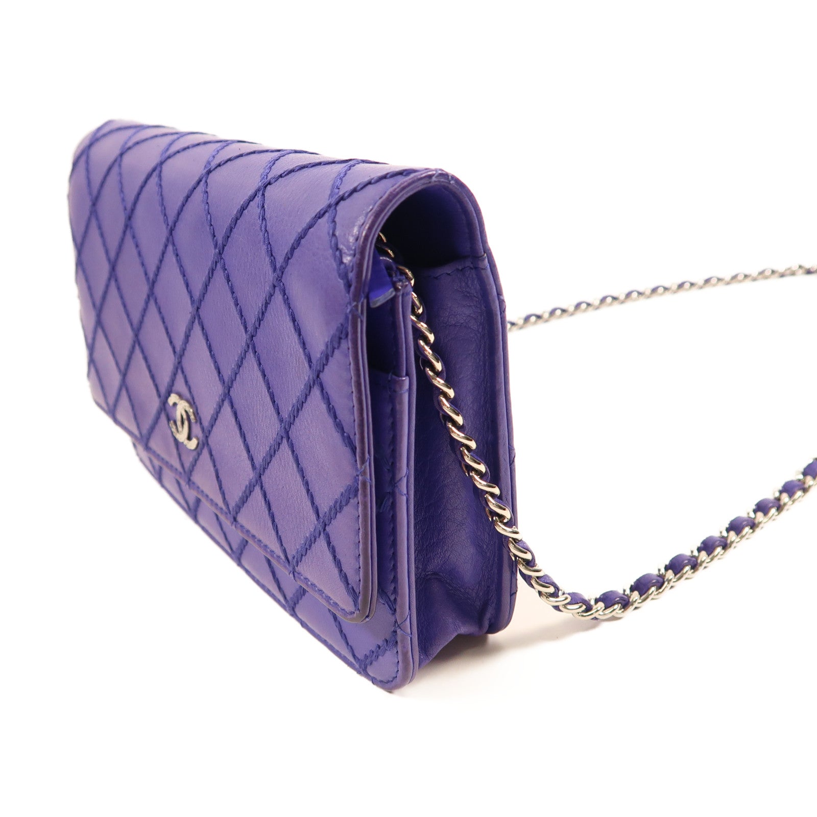 CHANEL 牛皮皮革Wallet On Chain鏈帶肩背袋