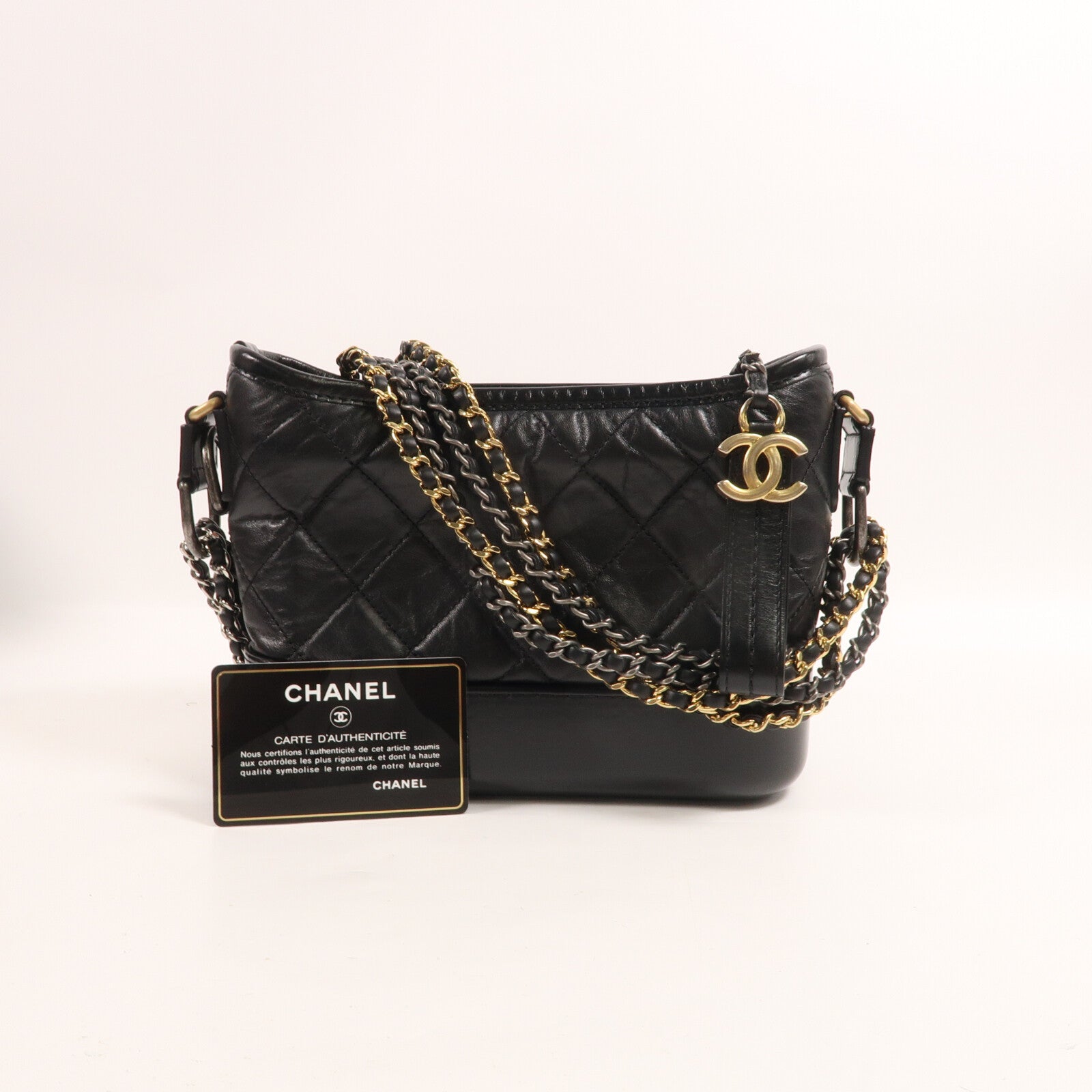 CHANEL 牛皮皮革Gabrielle Small鏈帶肩背袋