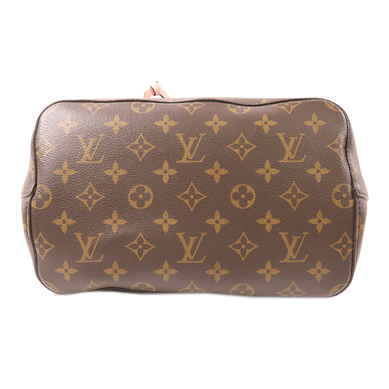 LOUIS VUITTON Monogram NeoNoe MM金扣肩背袋棕色/粉紅色