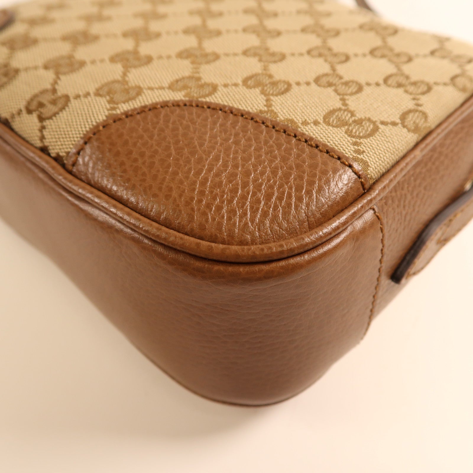 GUCCI GG GHW Shoulder Bag Canvas 449413 Brown