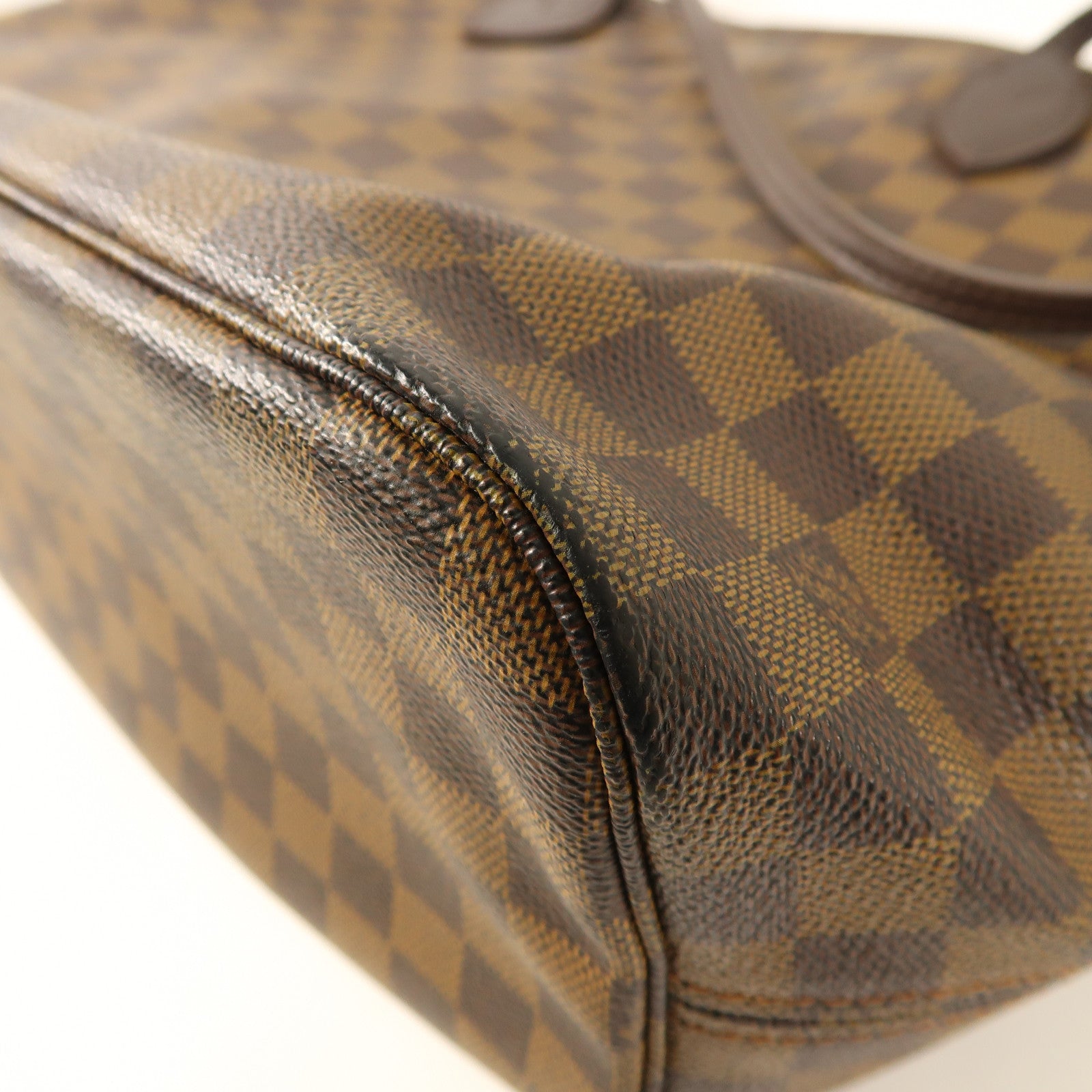 LOUIS VUITTON 【激減優惠】Damier Neverfull MM金扣手挽袋棕色