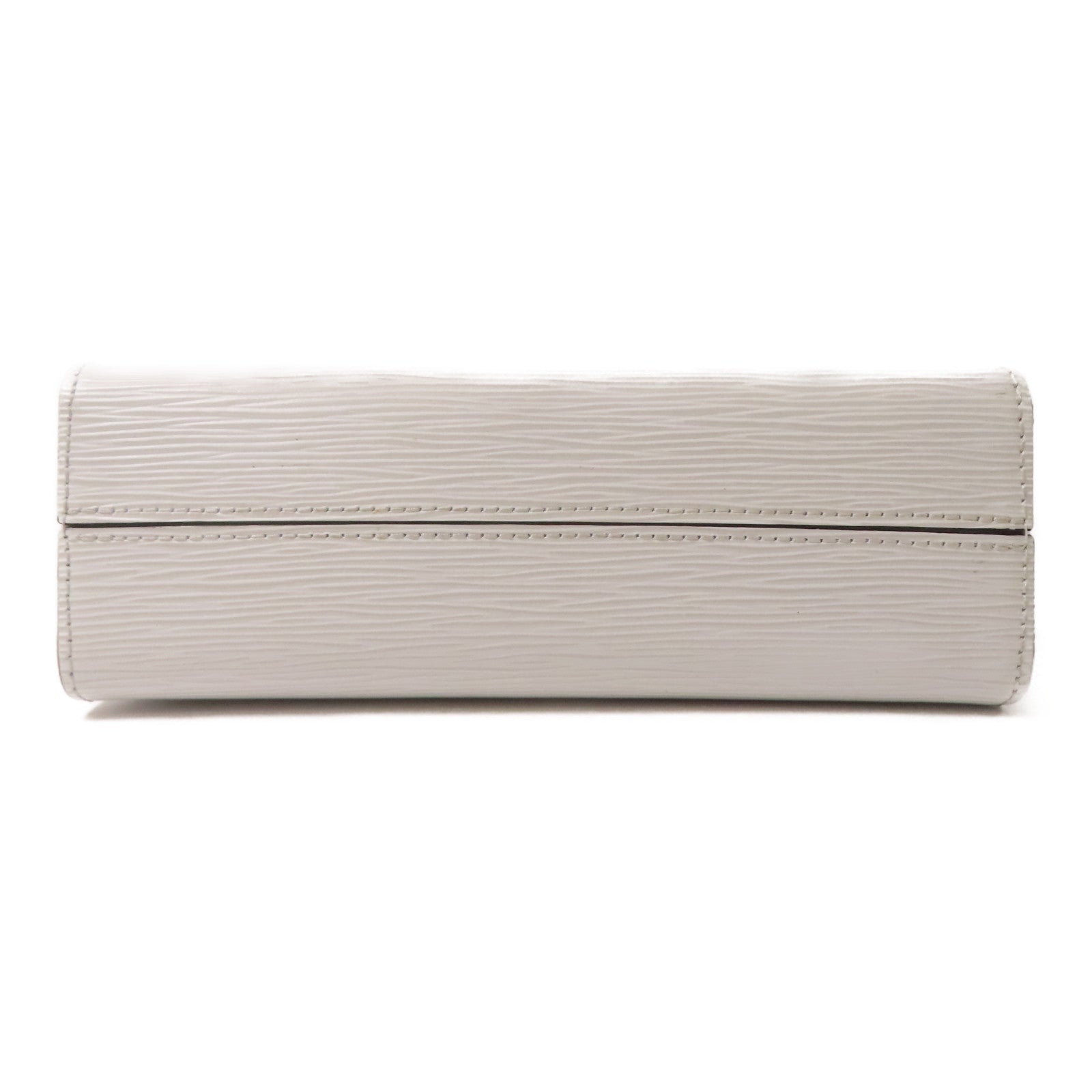 LOUIS VUITTON Epi Pochette Grenelle銀扣手挽肩背兩用袋白色