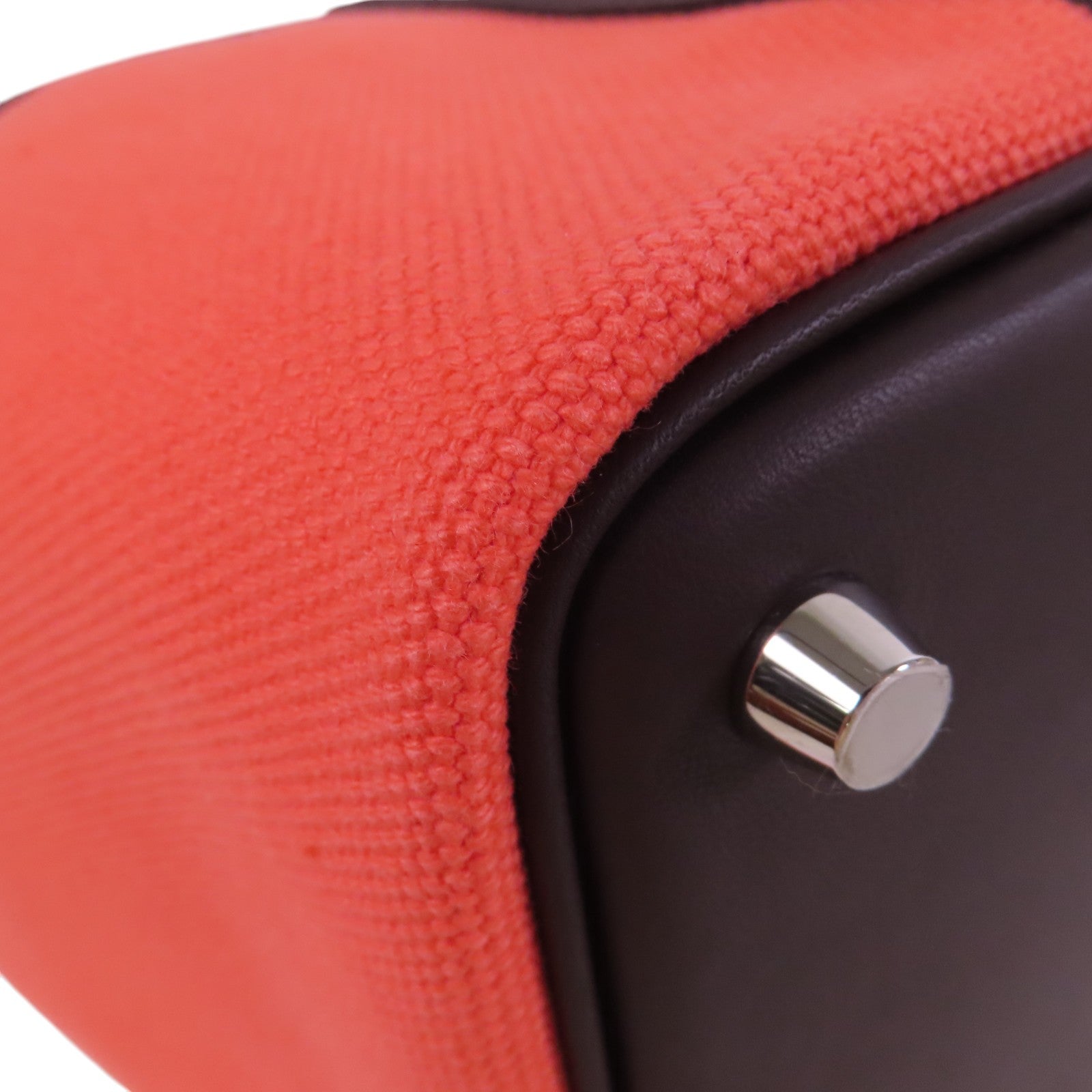 HERMES 帆布Picotin Cargo PM銀扣手挽袋