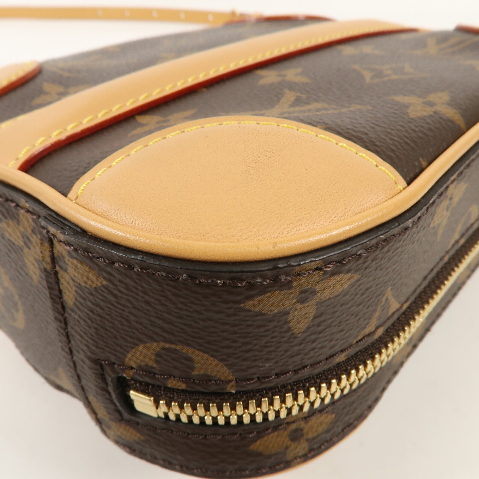 LOUIS VUITTON Monogram Valisette Vertical金扣手挽肩背兩用袋棕色