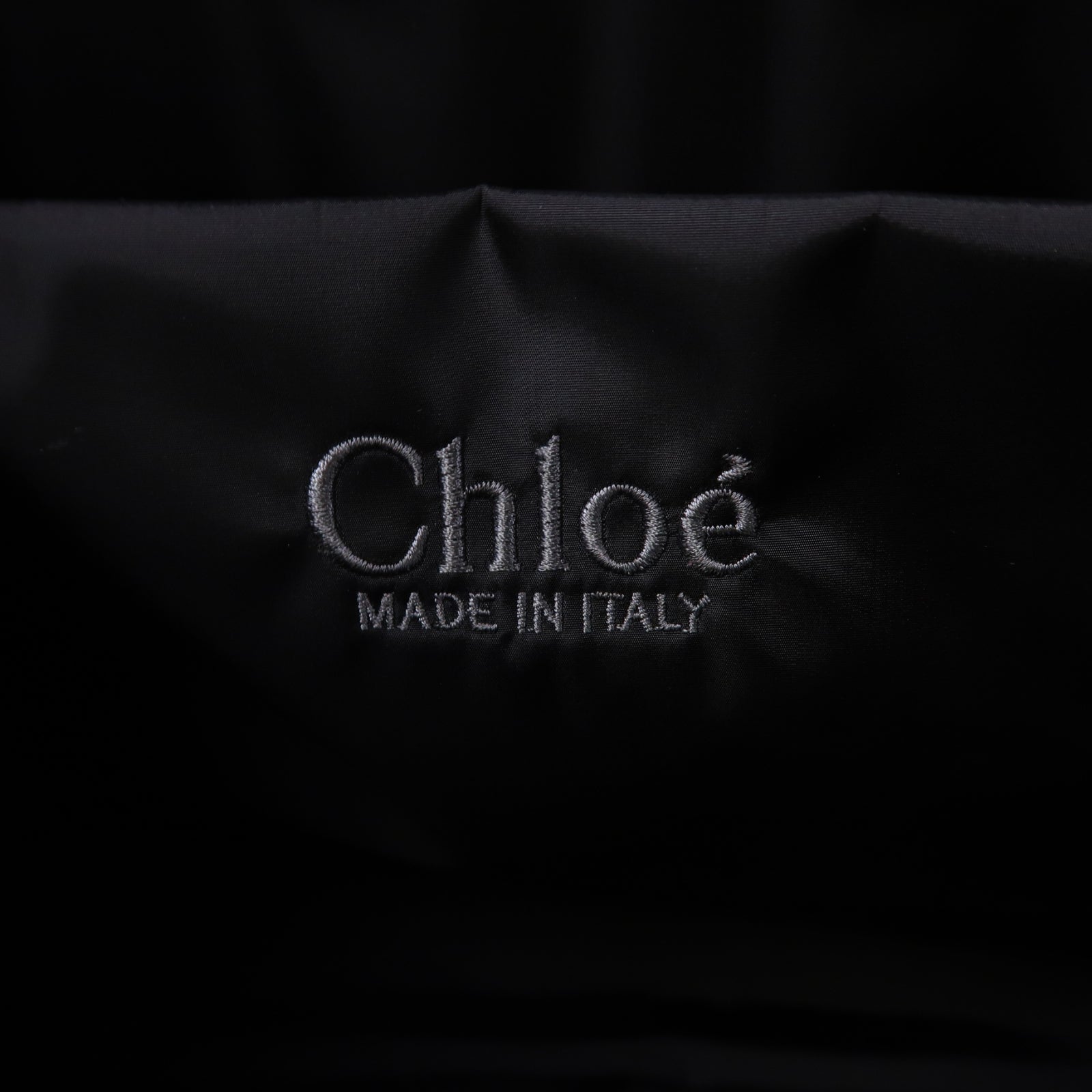 Chloe 尼龍Woody Tote Bag Medium手挽袋黑色