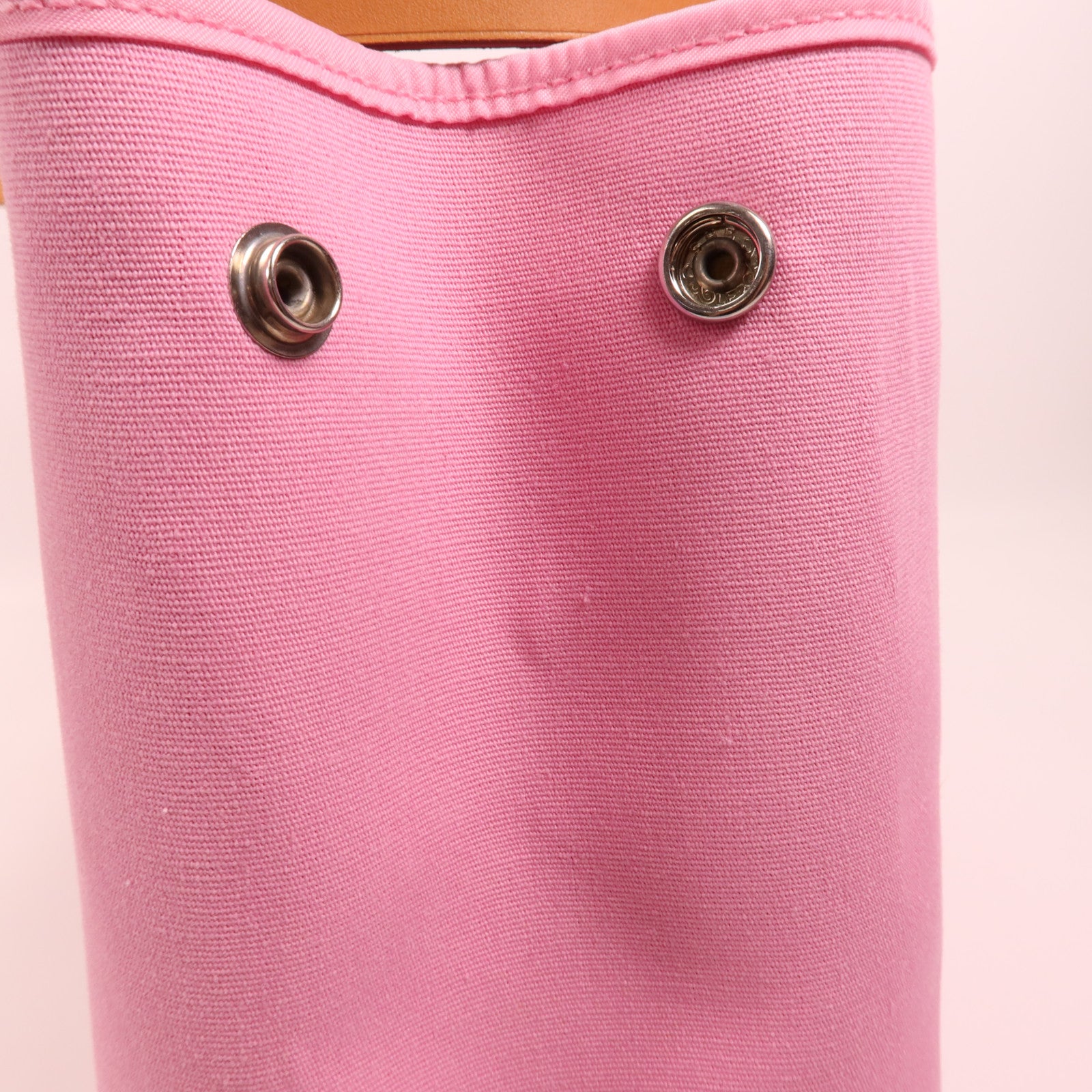 HERMES 帆布Cabag銀扣手挽肩背兩用袋