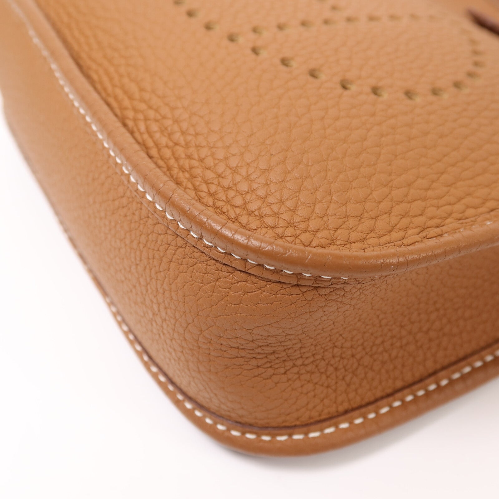 HERMES Clemence皮革Evelyne TPM金扣肩背袋Gold