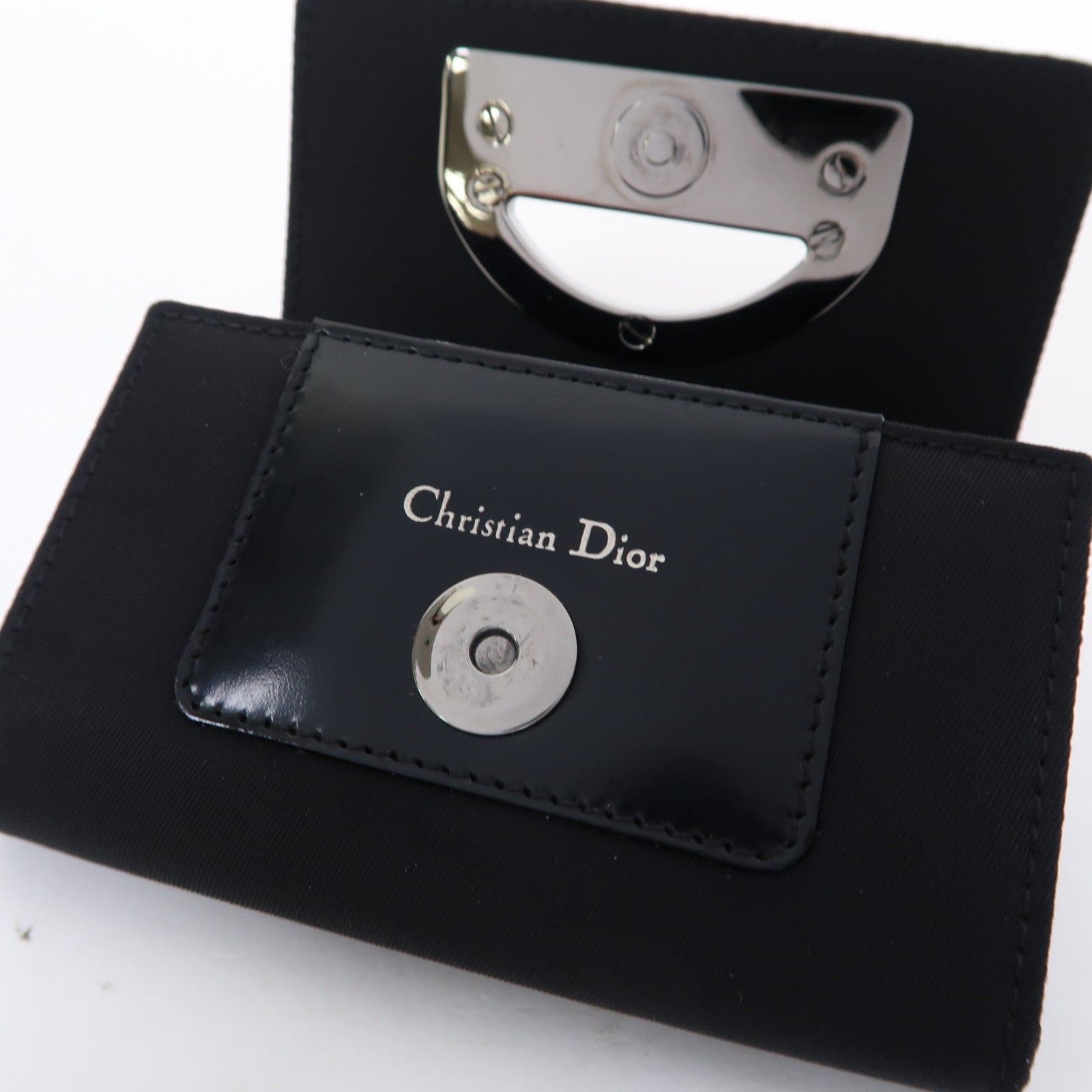 Dior 尼龍6 Key Holder銀扣鎖匙包黑色