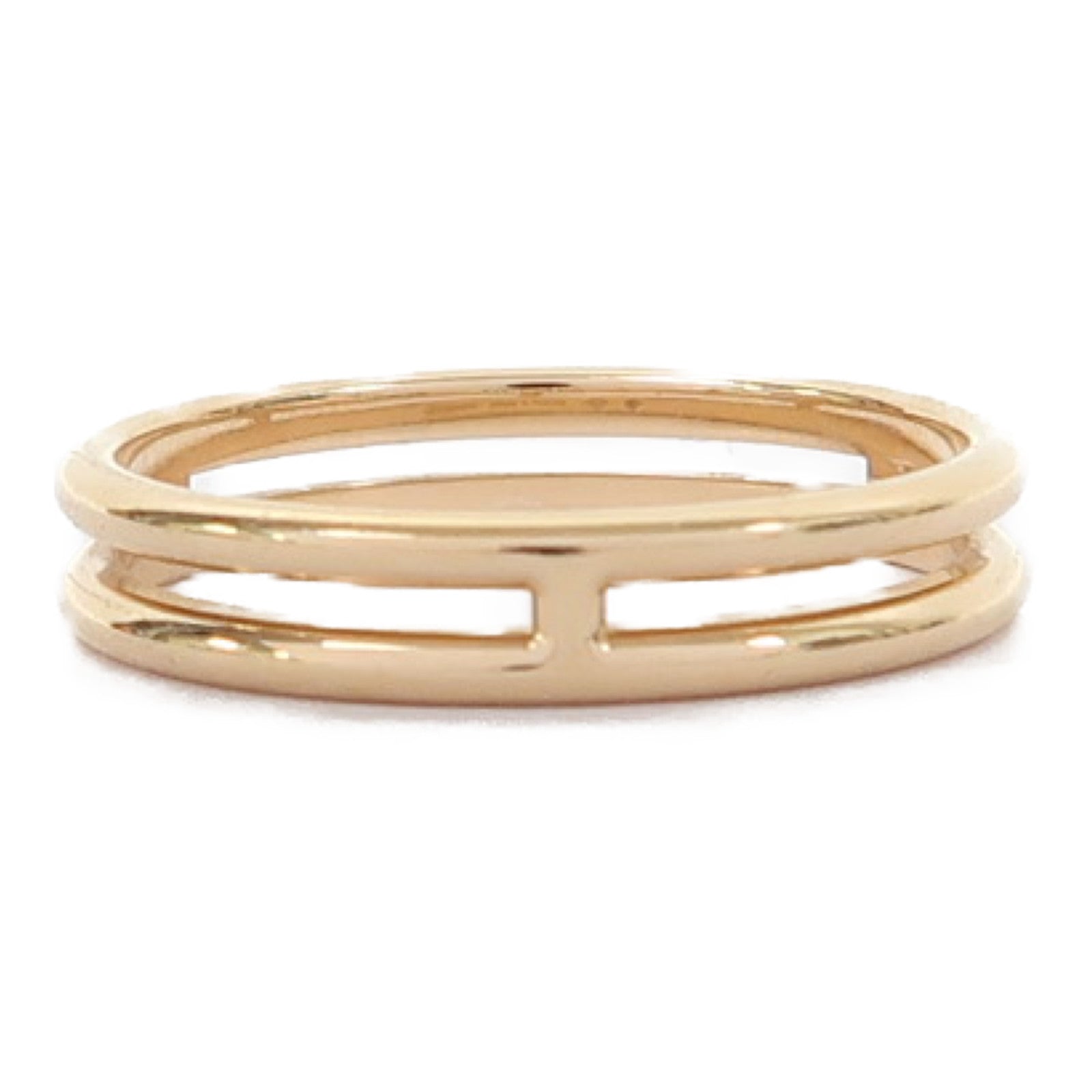 HERMES 18K玫瑰金Ariane Wedding Band戒指US#7.25