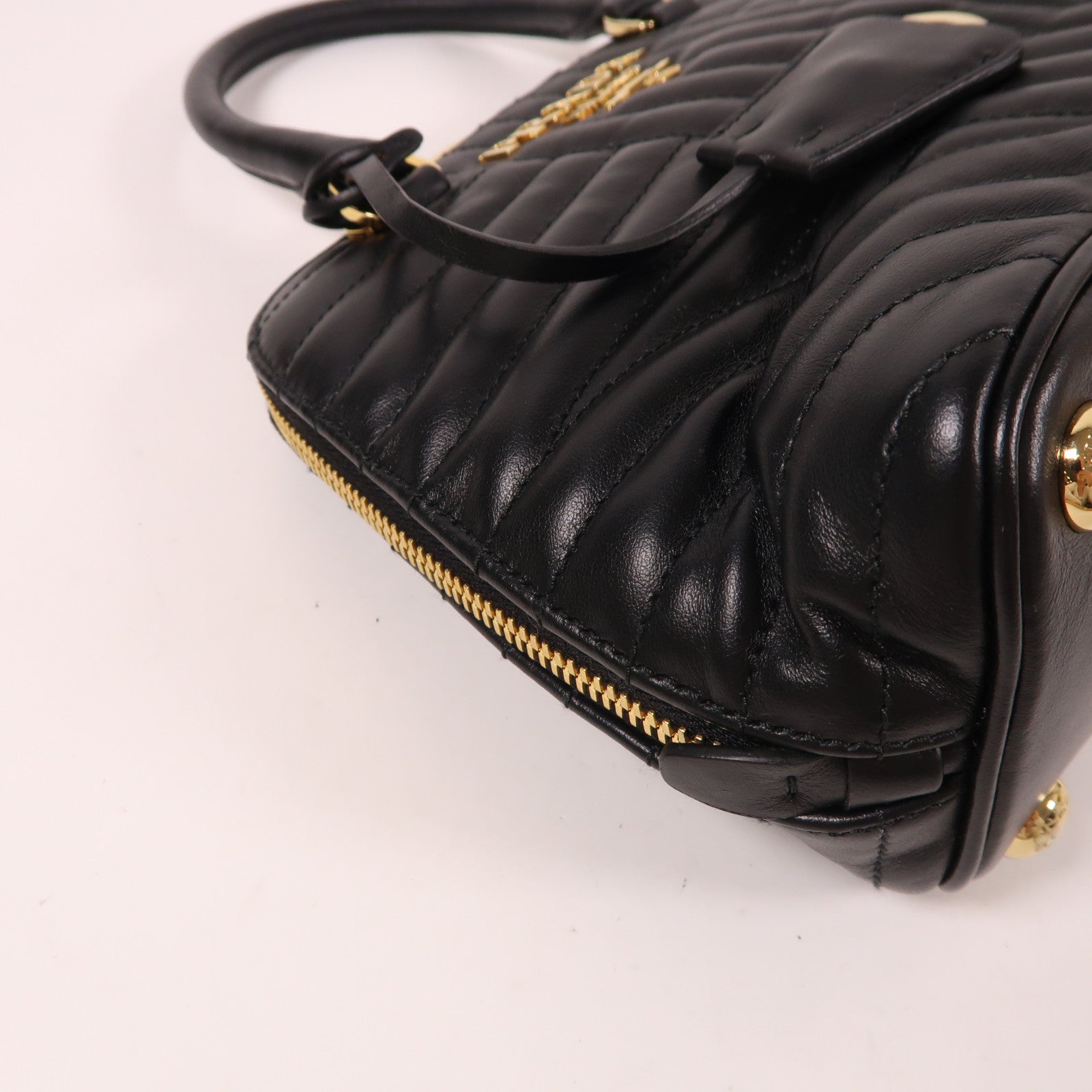 PRADA 牛皮皮革Shoulder Bag金扣手挽肩背兩用袋