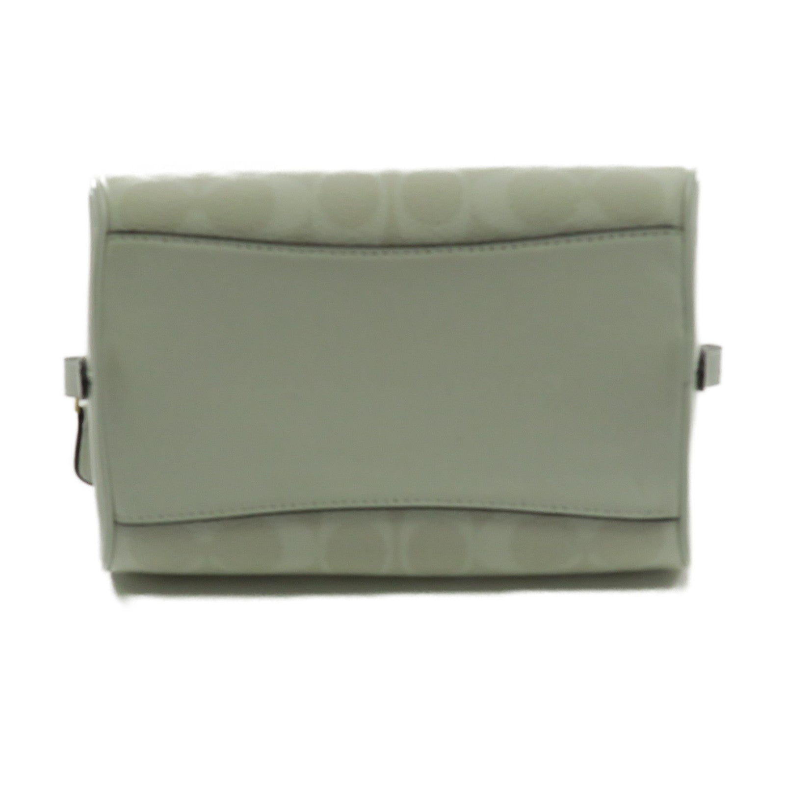 COACH 塗層帆布Sydney Satchel金扣手挽肩背兩用袋白色