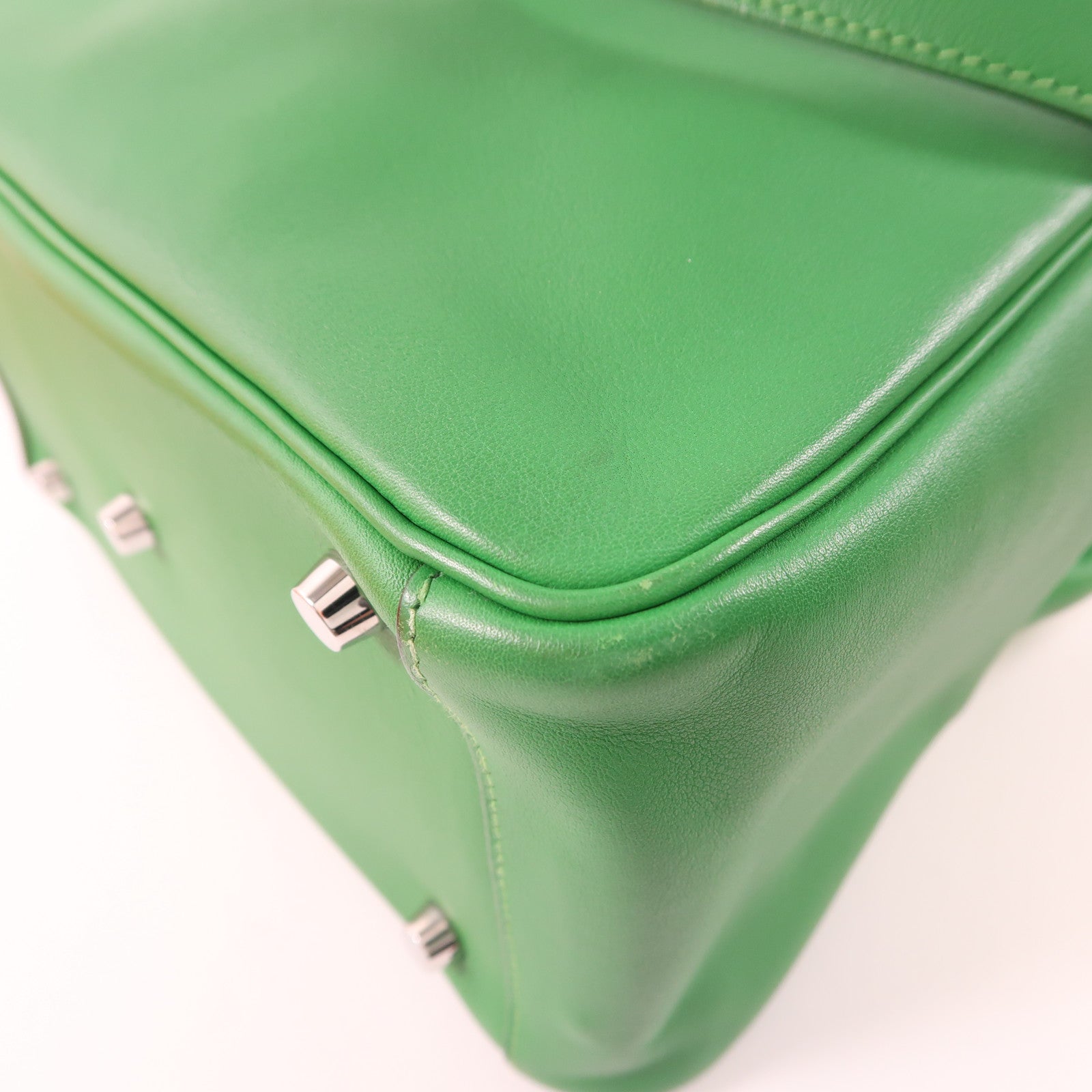 HERMES Swift皮革Lindy 26銀扣手挽肩背兩用袋Bamboo