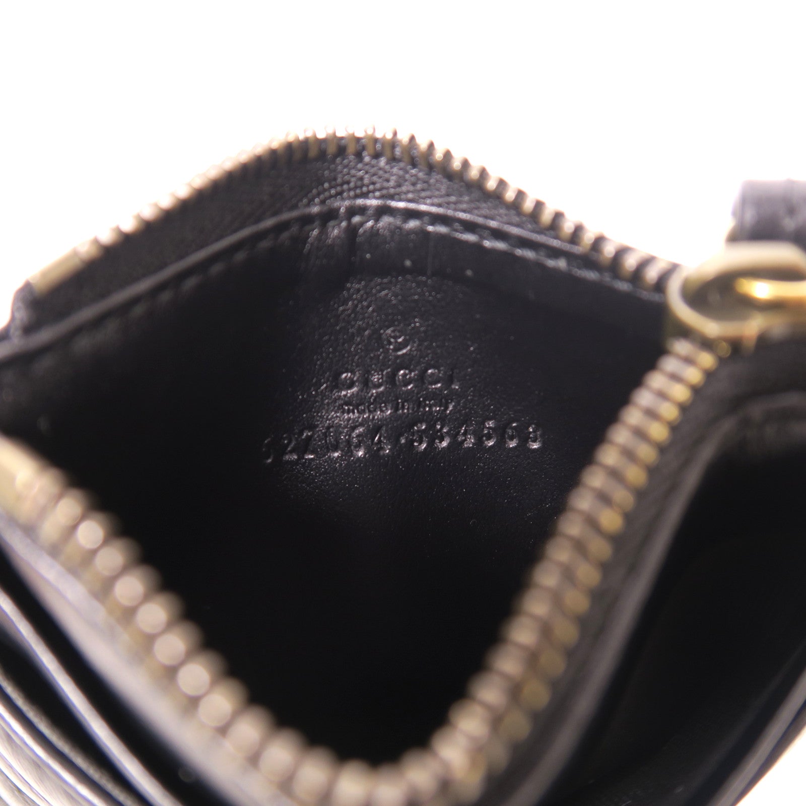 GUCCI 【激減優惠】牛皮皮革Card Case金扣卡片套黑色