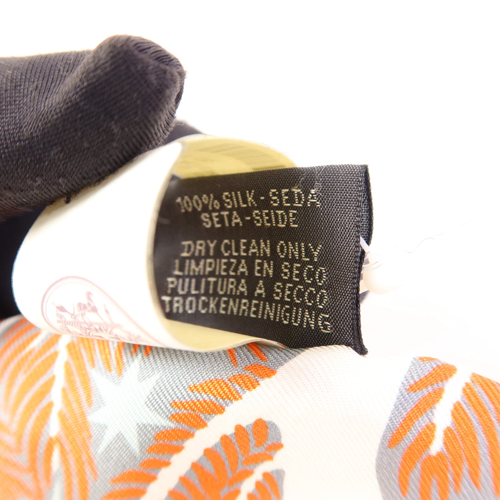 HERMES 絲質Twilly絲巾Grey/Pink