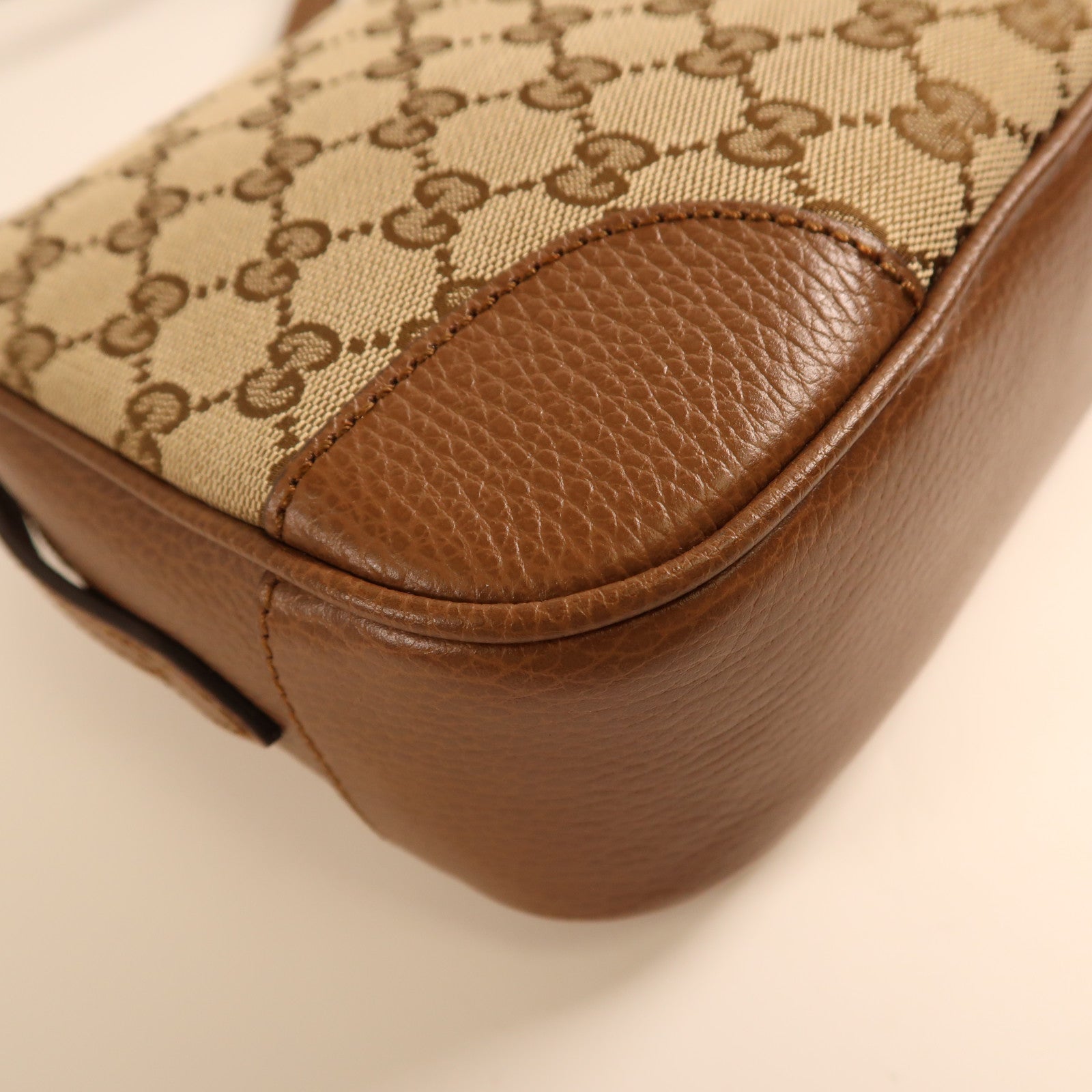 GUCCI GG GHW Shoulder Bag Canvas 449413 Brown