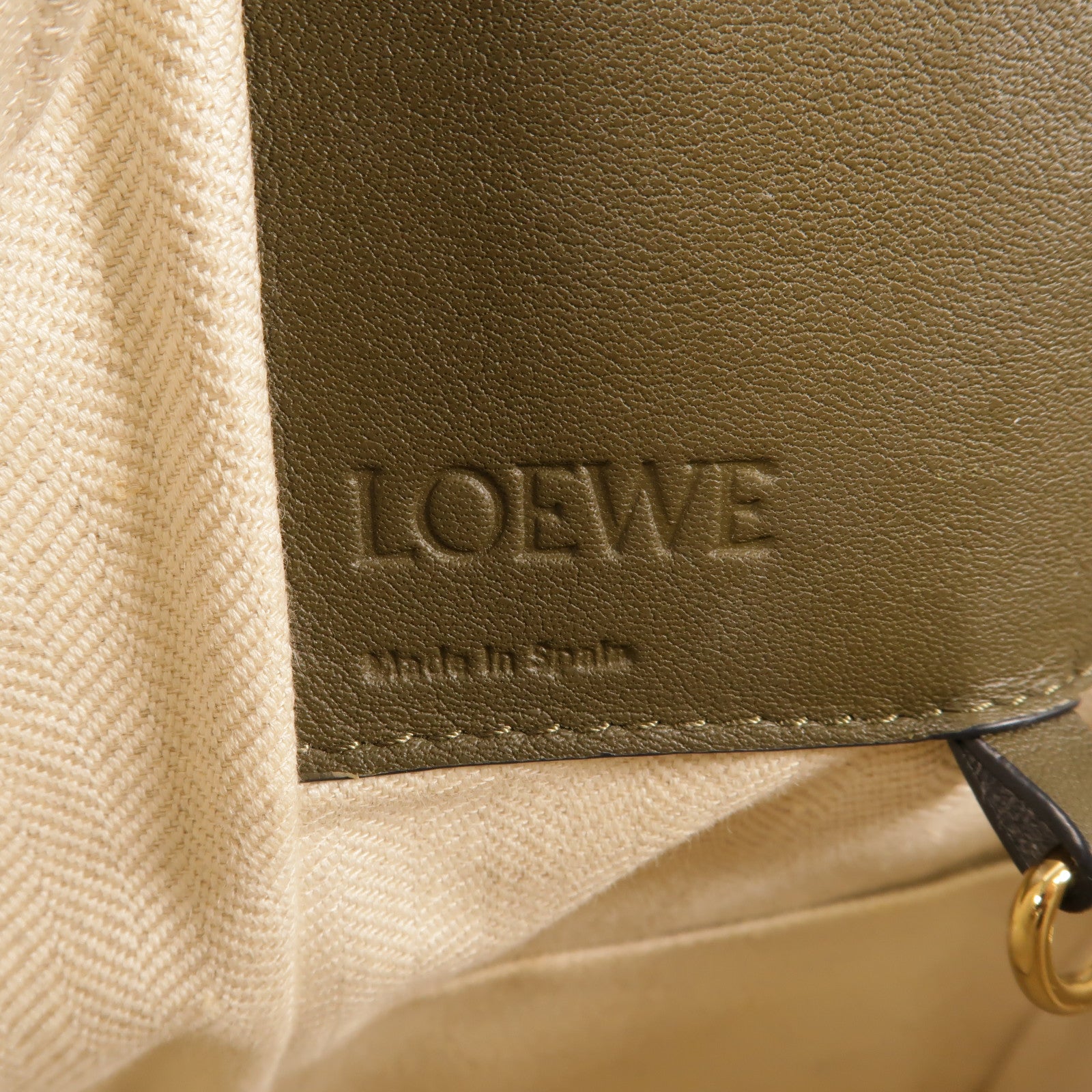 LOEWE 牛皮皮革Hammock Medium手挽肩背兩用袋