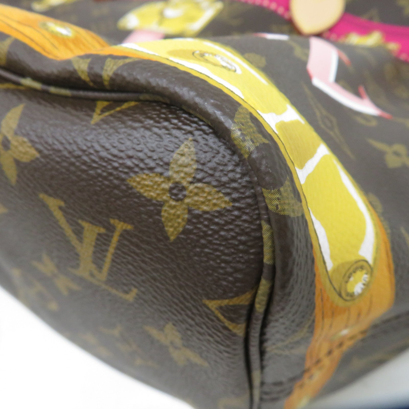 LOUIS VUITTON Monogram Summer Trunk Neverfull MM金扣肩背袋啡色