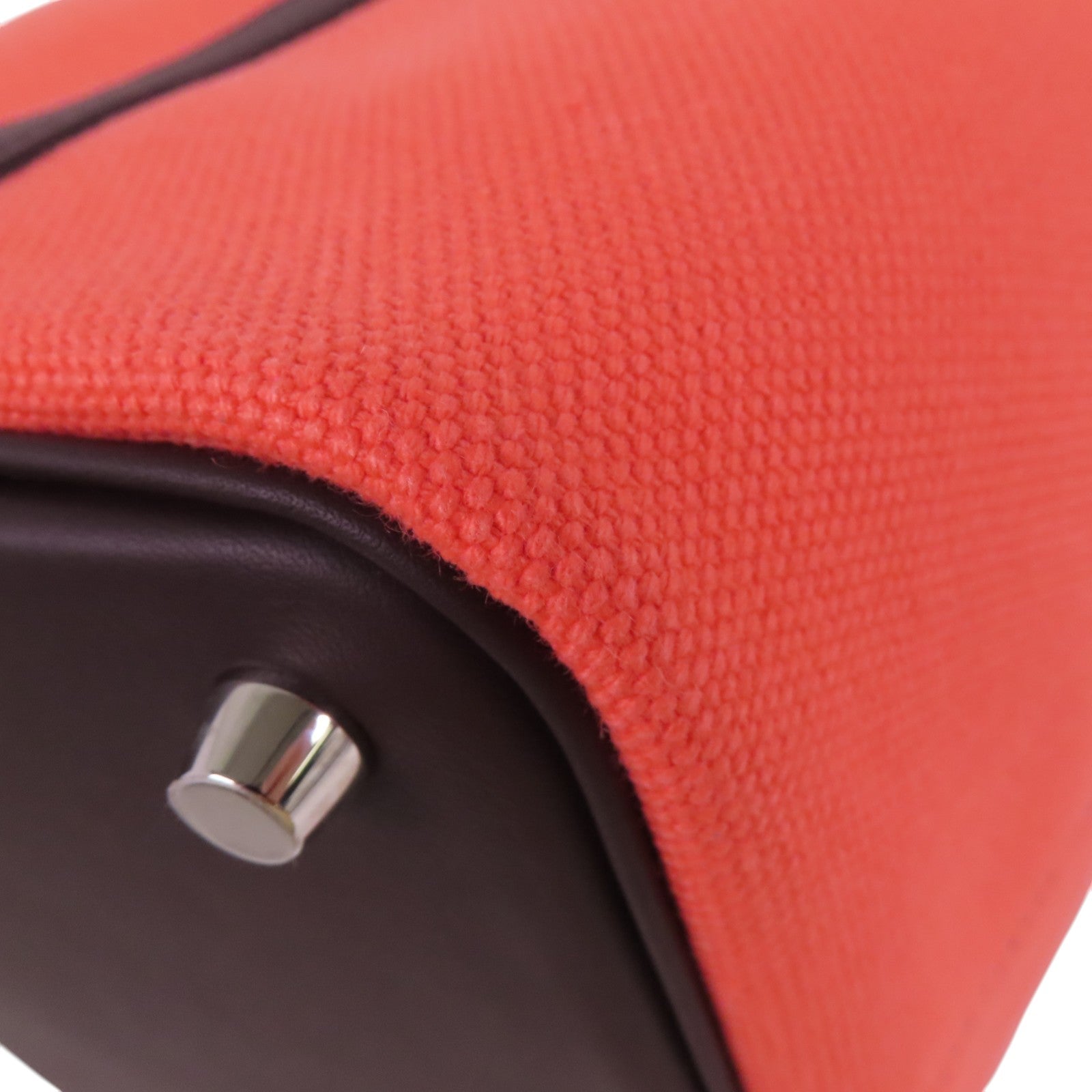 HERMES 帆布Picotin Cargo PM銀扣手挽袋