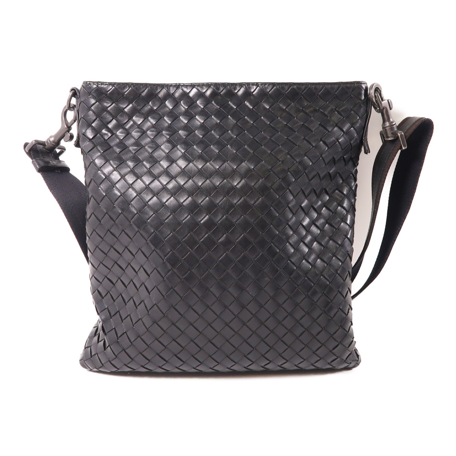 BOTTEGA VENETA 織紋皮革Shoulder Bag肩背袋黑色