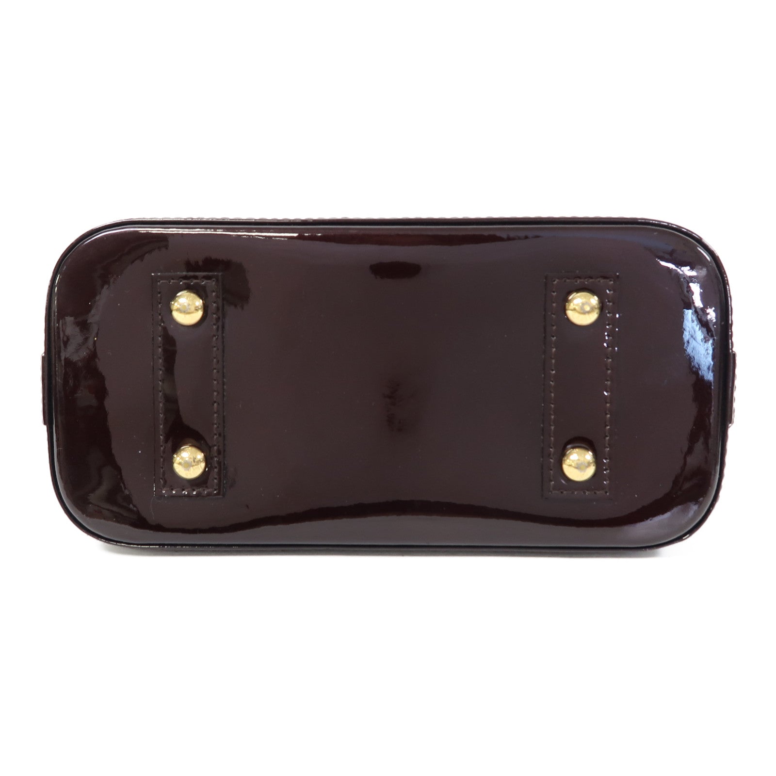 LOUIS VUITTON Vernis Alma BB金扣手挽肩背兩用袋深紅色