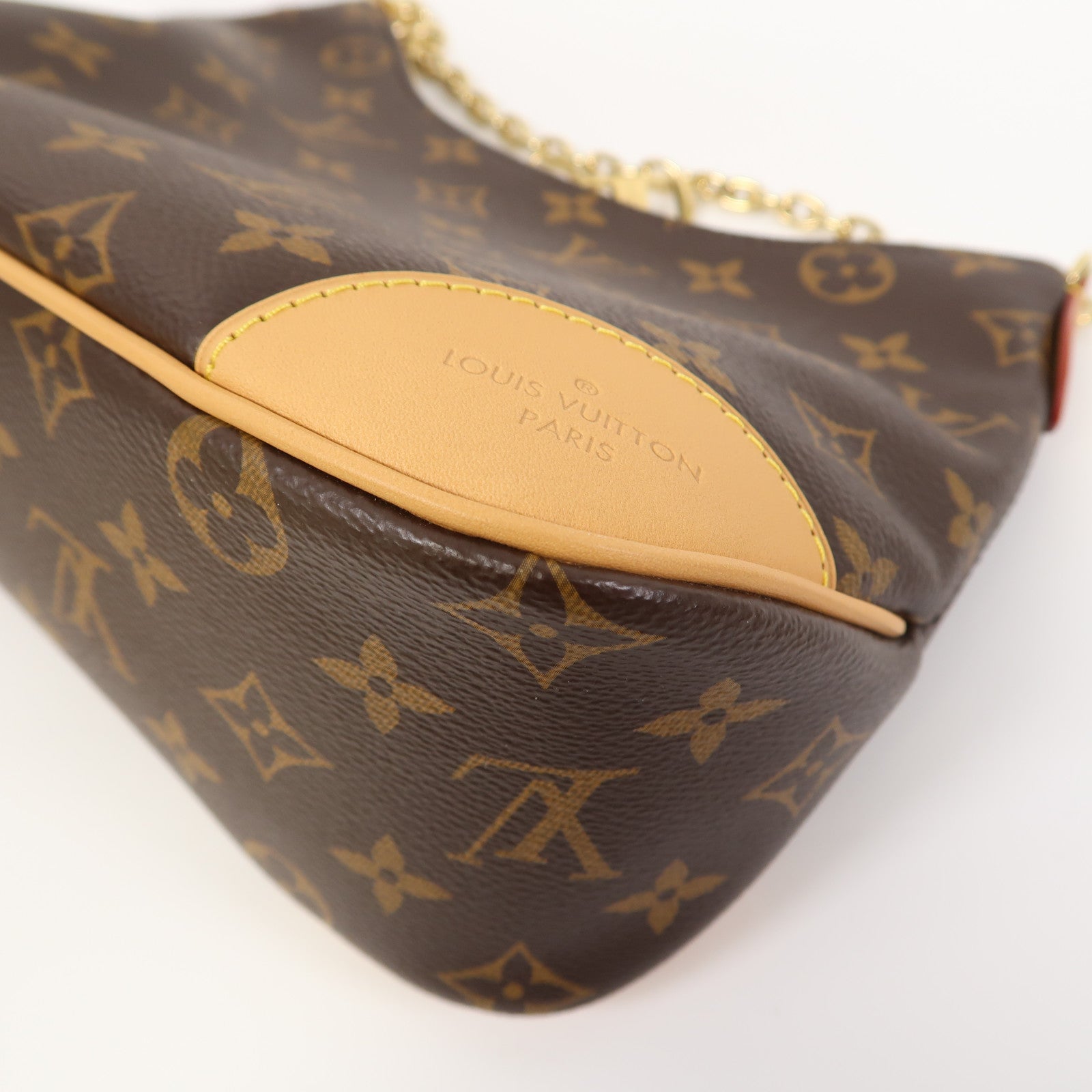LOUIS VUITTON Monogram Boulogne金扣肩背袋啡色