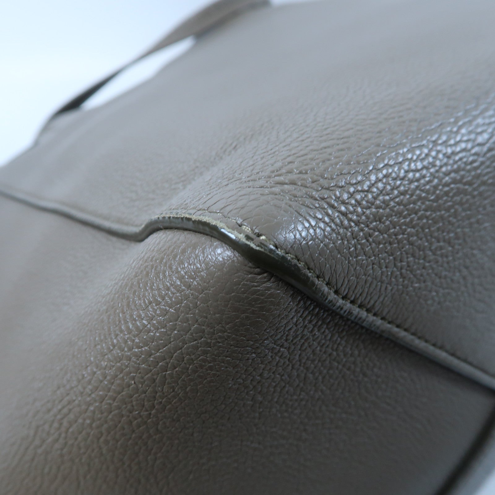 CELINE 牛皮皮革Small Cabas Phantom金扣手挽袋灰色