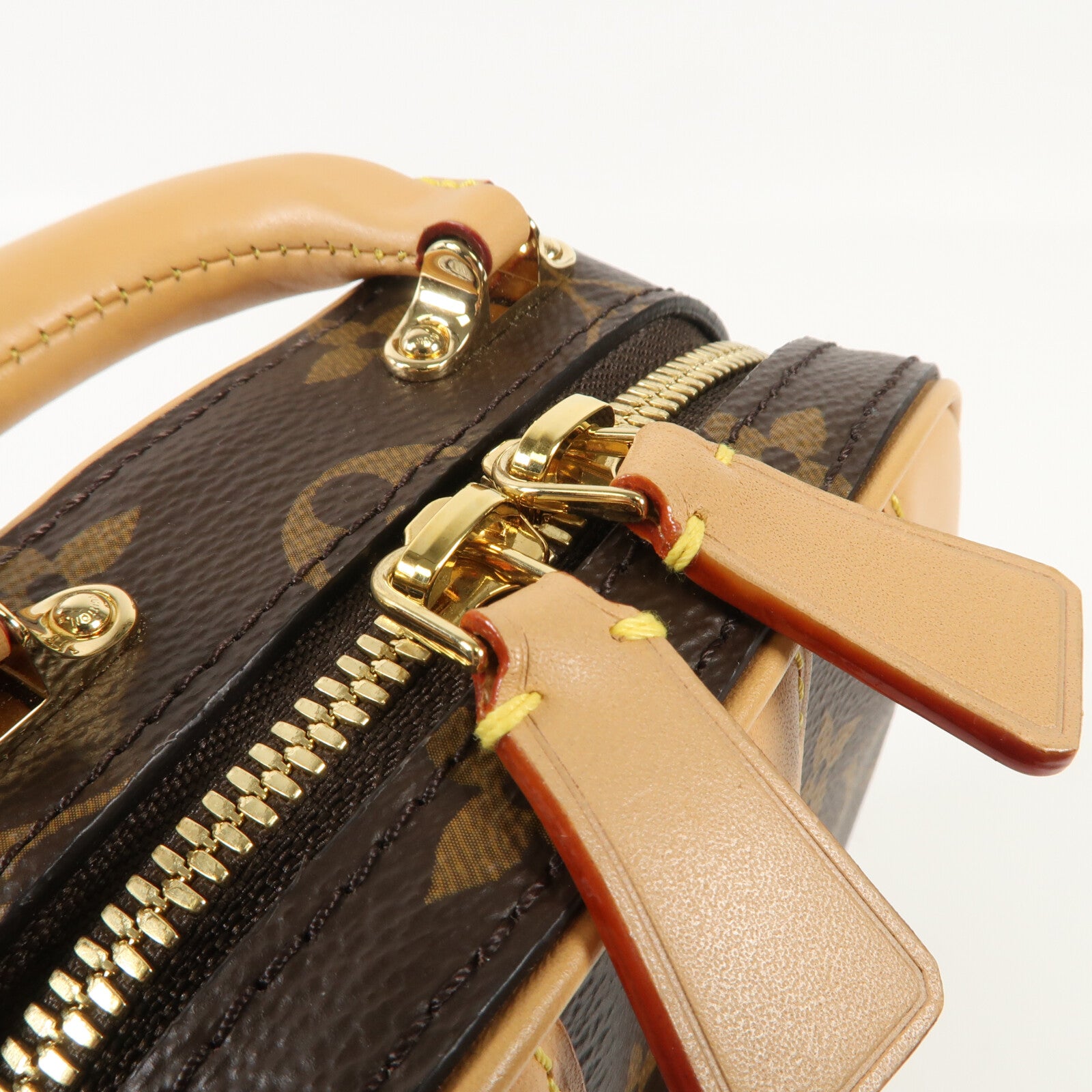 LOUIS VUITTON Monogram Valisette Vertical金扣手挽肩背兩用袋棕色