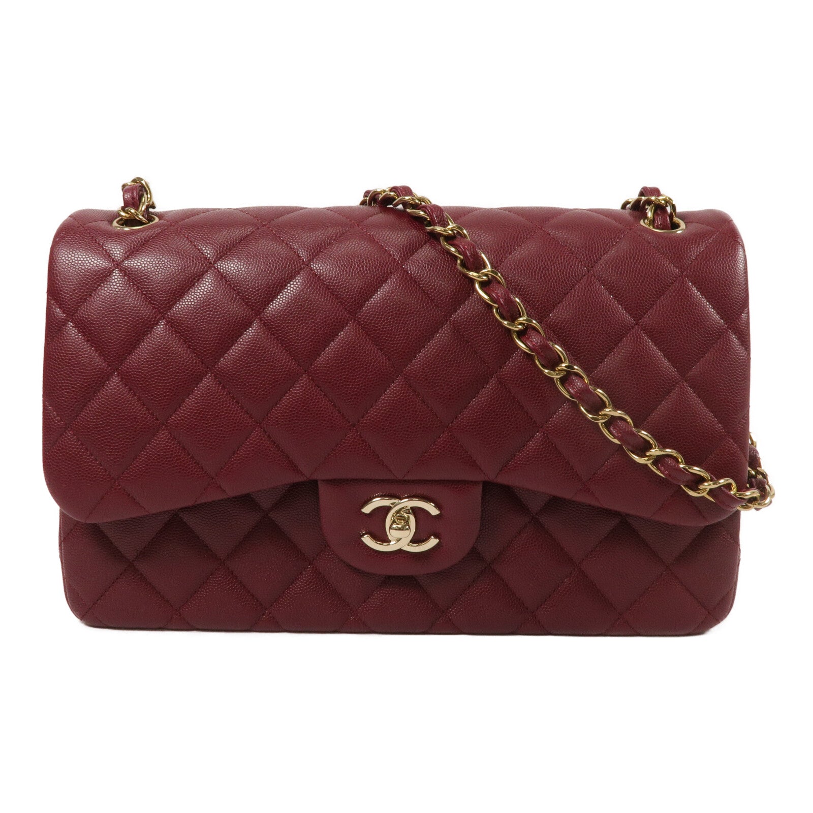 CHANEL 牛皮皮革Large Classic鏈帶肩背袋