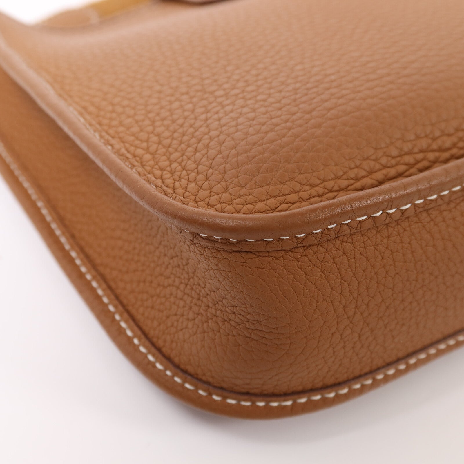 HERMES Clemence皮革Evelyne TPM金扣肩背袋Gold