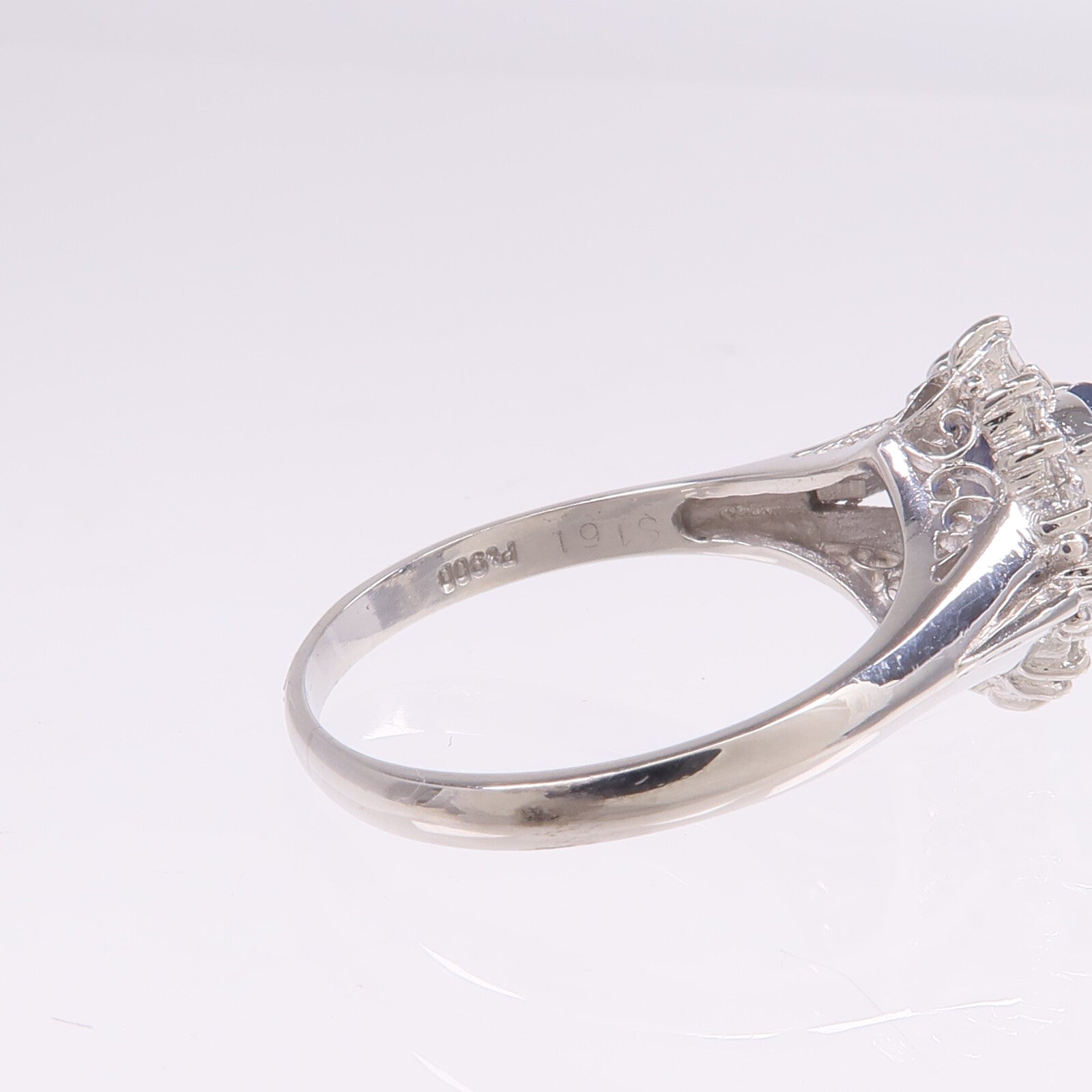 JEWELRY PT900鉑金Crystal Diamond Ring水晶/鑽石戒指US#7