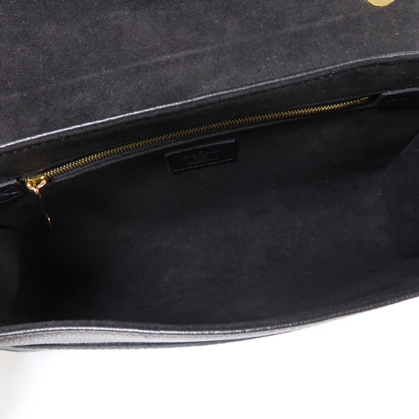 LOUIS VUITTON Monogram Empreinte Saint Germain PM金扣鏈帶肩背袋黑色