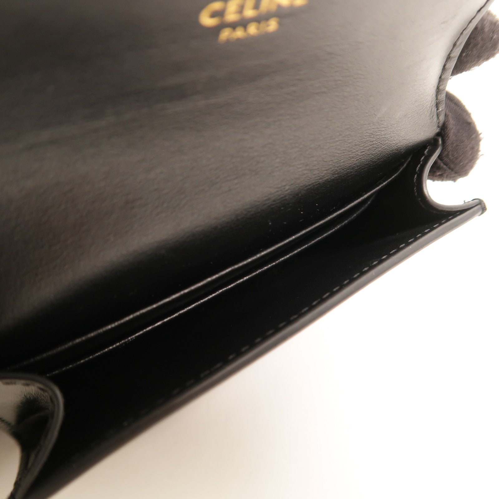 CELINE 牛皮皮革Card Holder With Flap Triomphe卡片套
