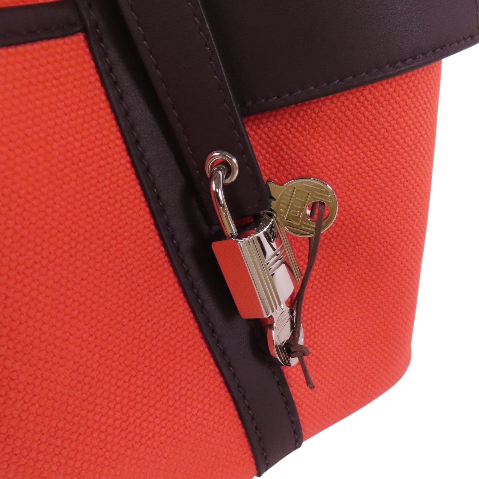 HERMES 帆布Picotin Cargo PM銀扣手挽袋