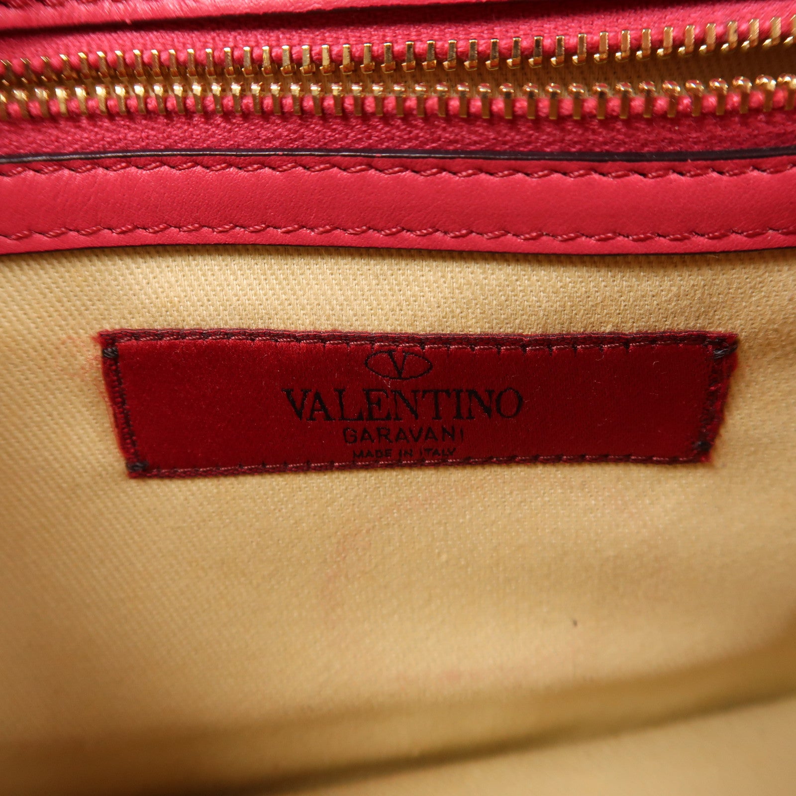 Valentino 皮革Chain Shoulder金扣鏈帶肩背袋