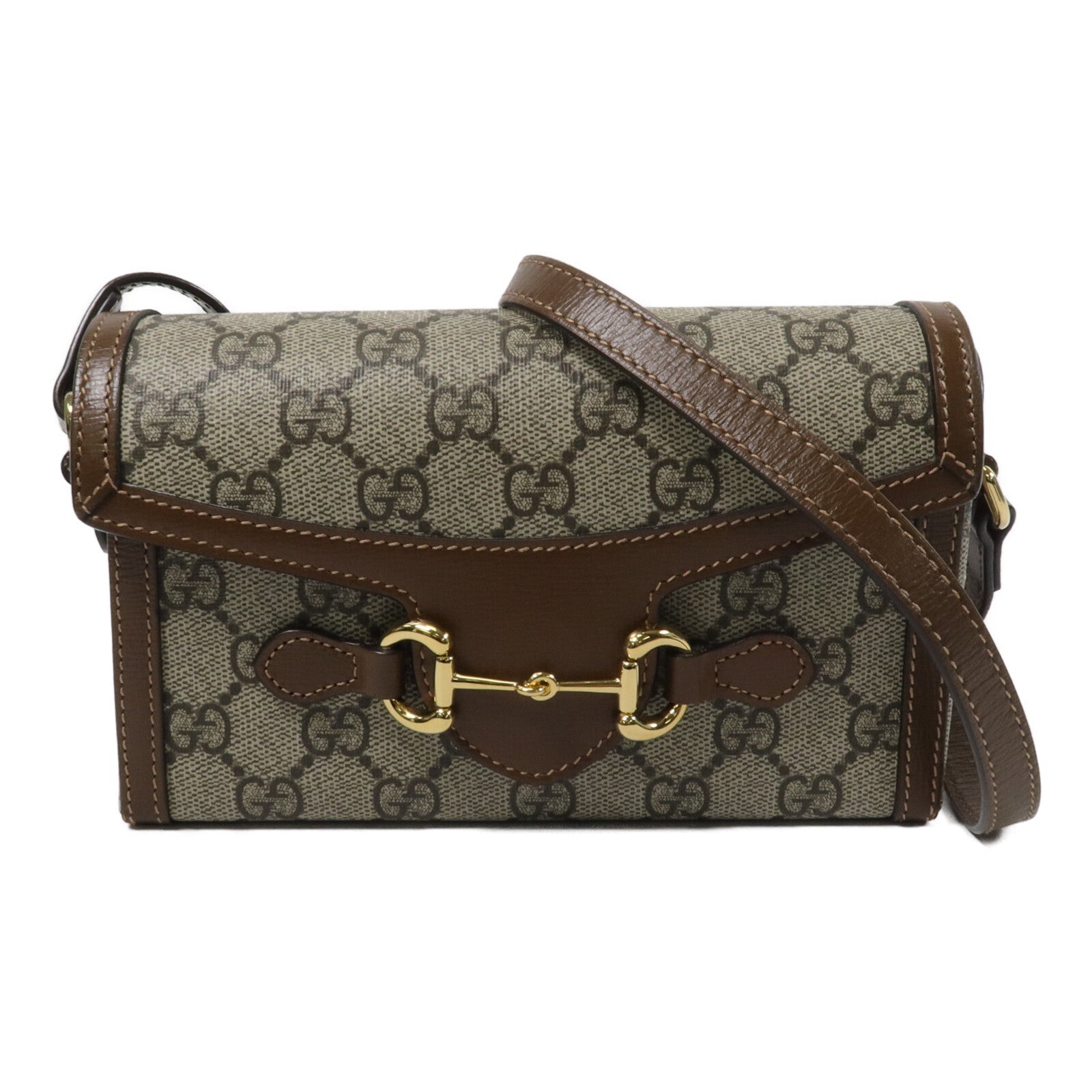 GUCCI 塗層帆布Horsebit 1955 Mini肩背袋