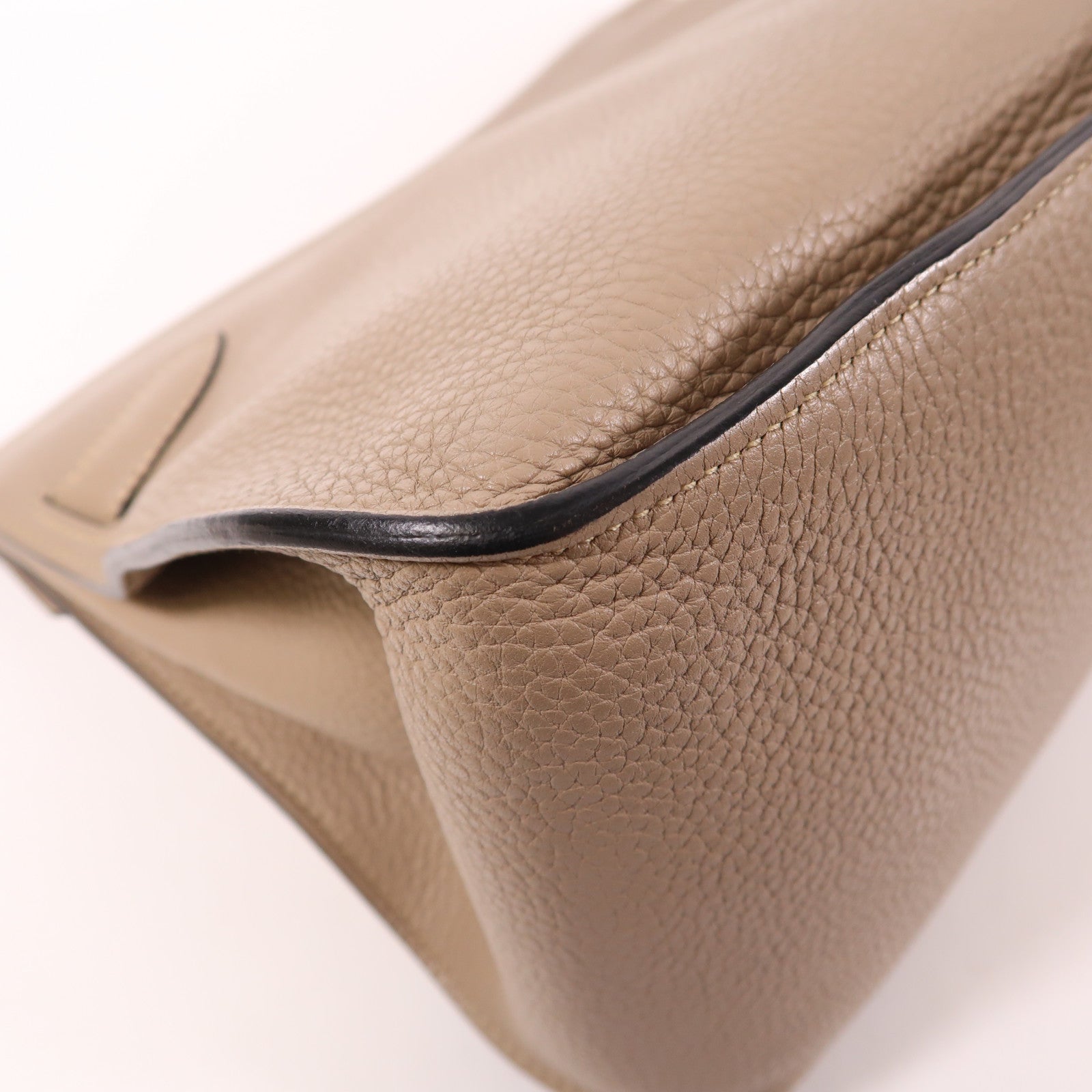 HERMES Clemence皮革Jypsiere 34銀扣肩背袋Argile