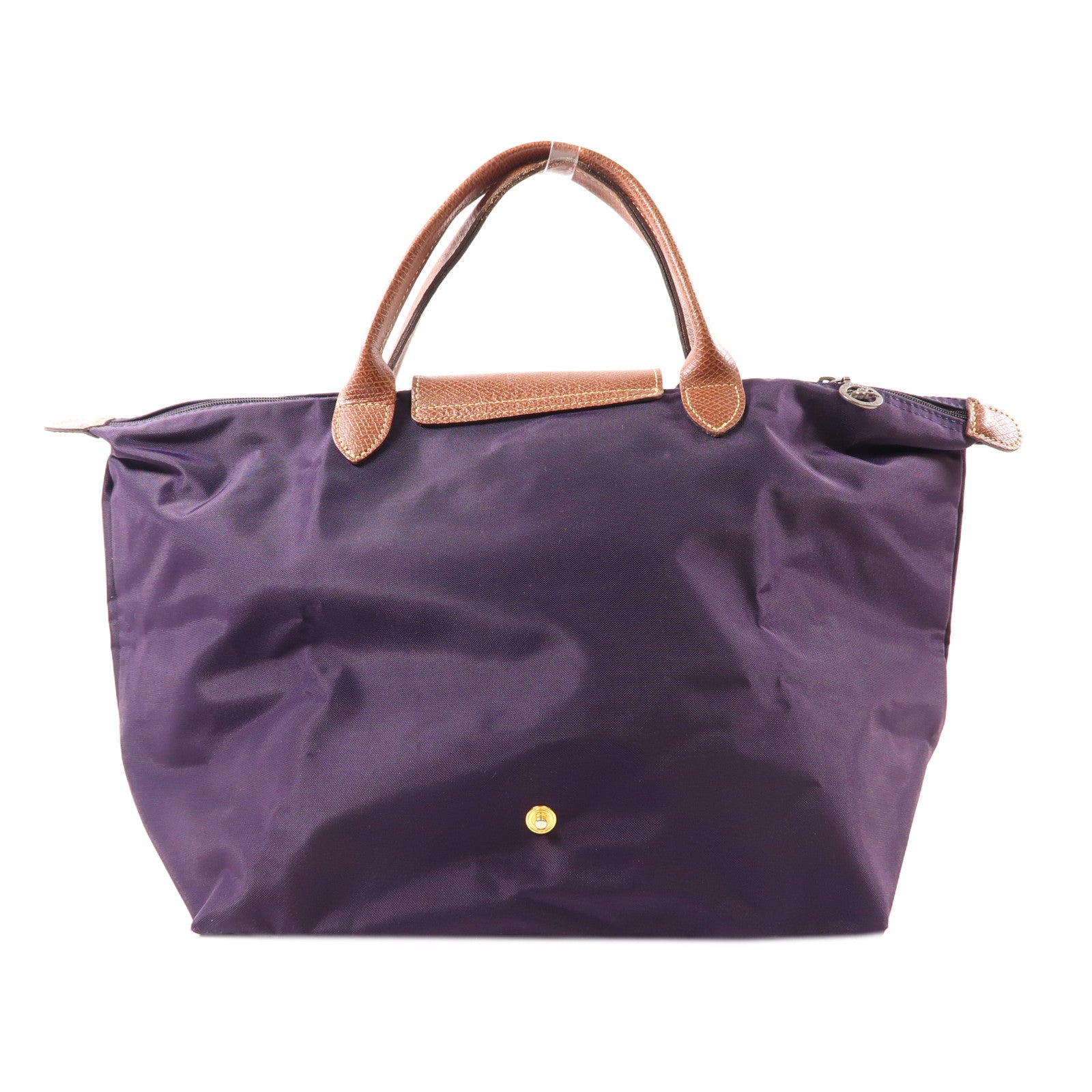 Longchamp 尼龍Handbag金扣手挽袋紫色