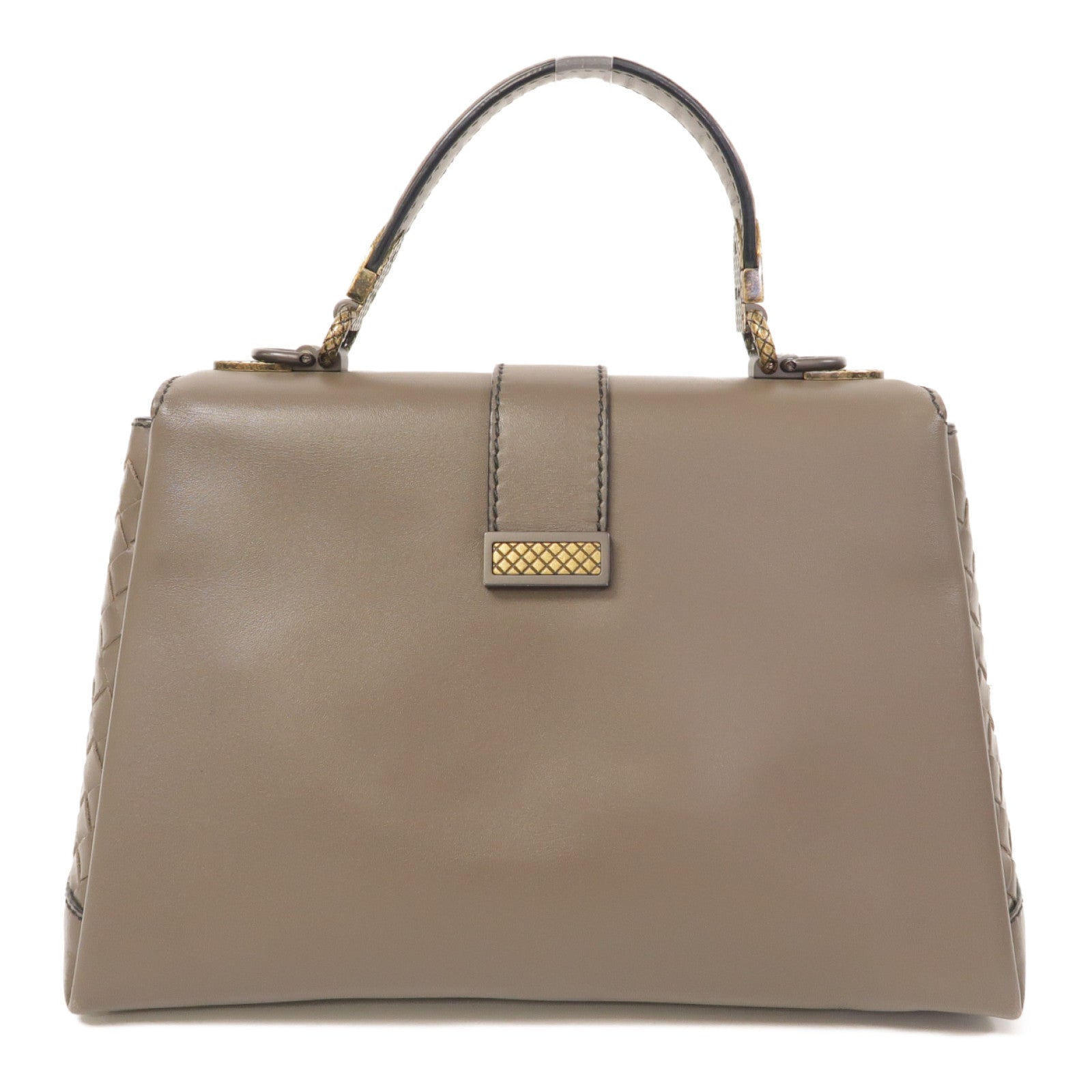 BOTTEGA VENETA 【激減優惠】牛皮皮革2 Way Shoulder手挽肩背兩用袋灰色