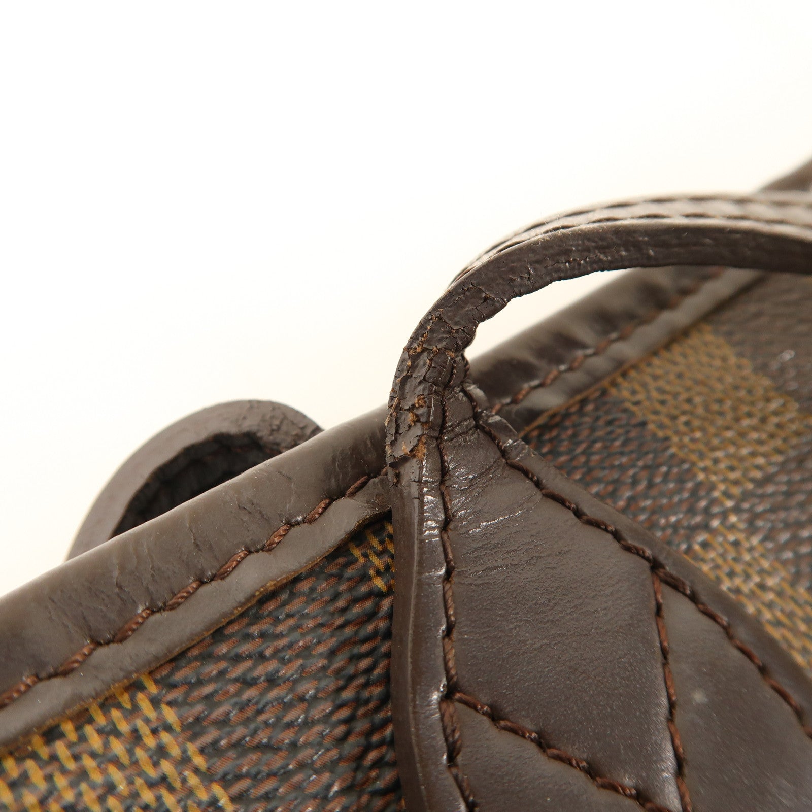 LOUIS VUITTON 【激減優惠】Damier Neverfull MM金扣手挽袋棕色