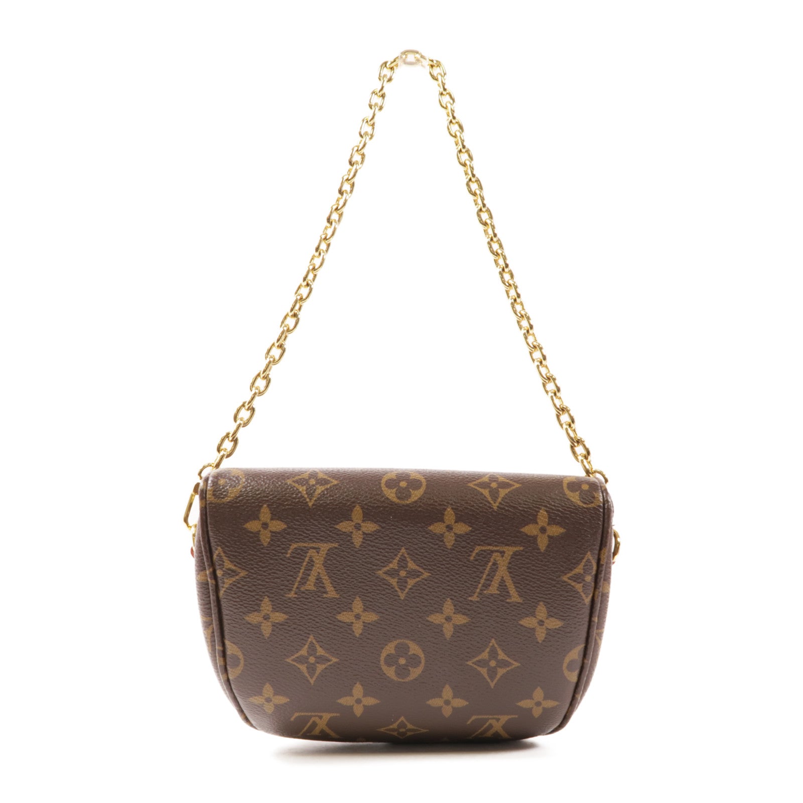 LOUIS VUITTON Monogram Mini Bumbag金扣鏈帶手挽肩背兩用袋棕色